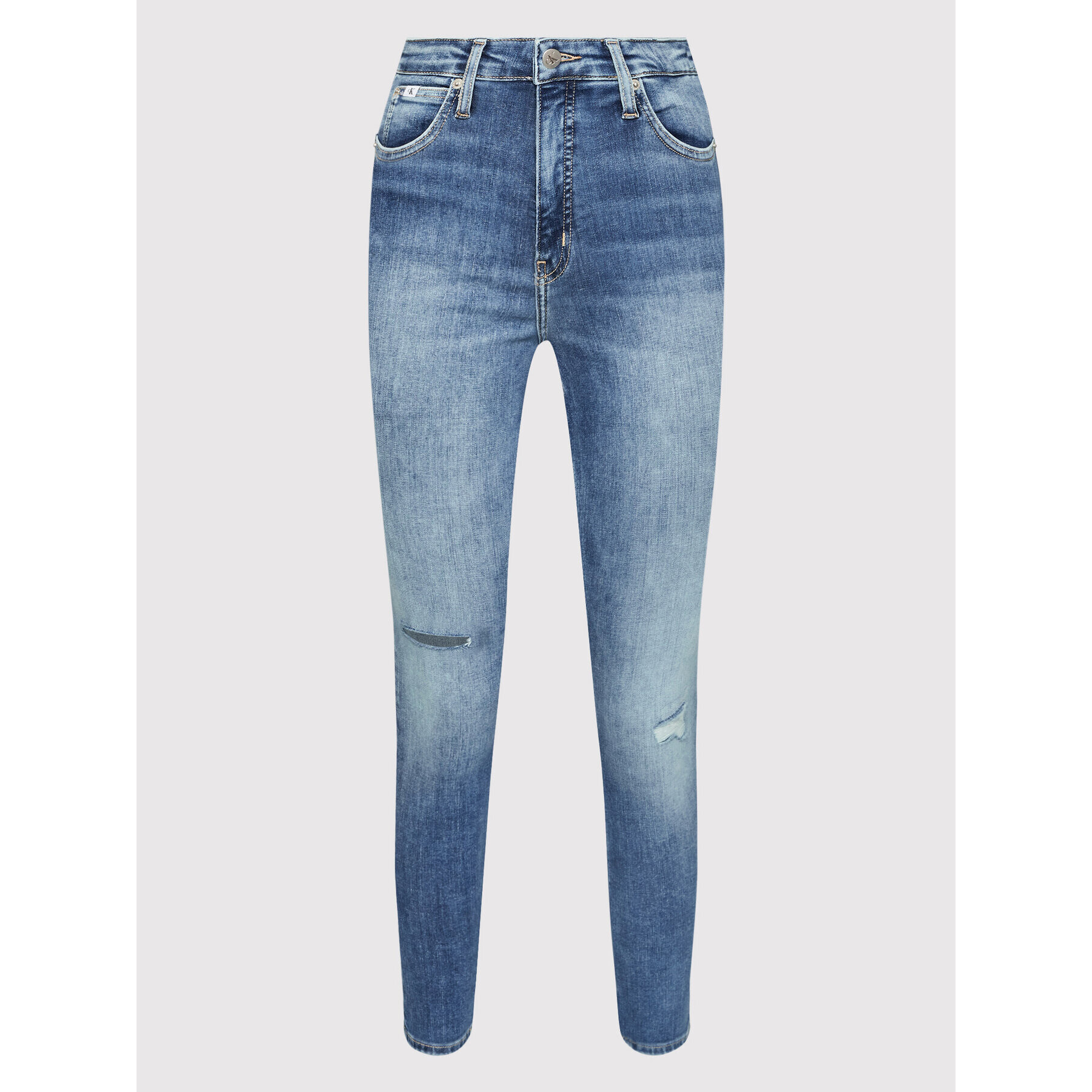 Calvin Klein Jeans Džínsy J20J217873 Modrá Super Skinny Fit - Pepit.sk