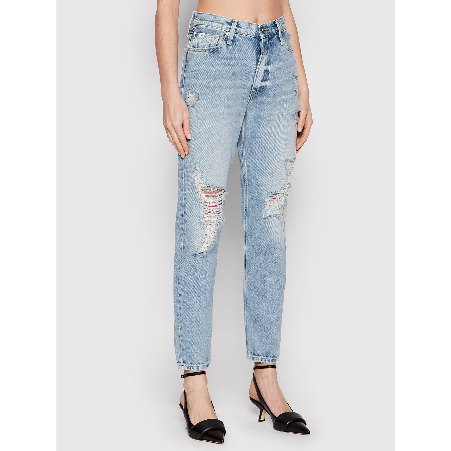 Calvin Klein Jeans Džínsy J20J218512 Modrá Mom Fit - Pepit.sk