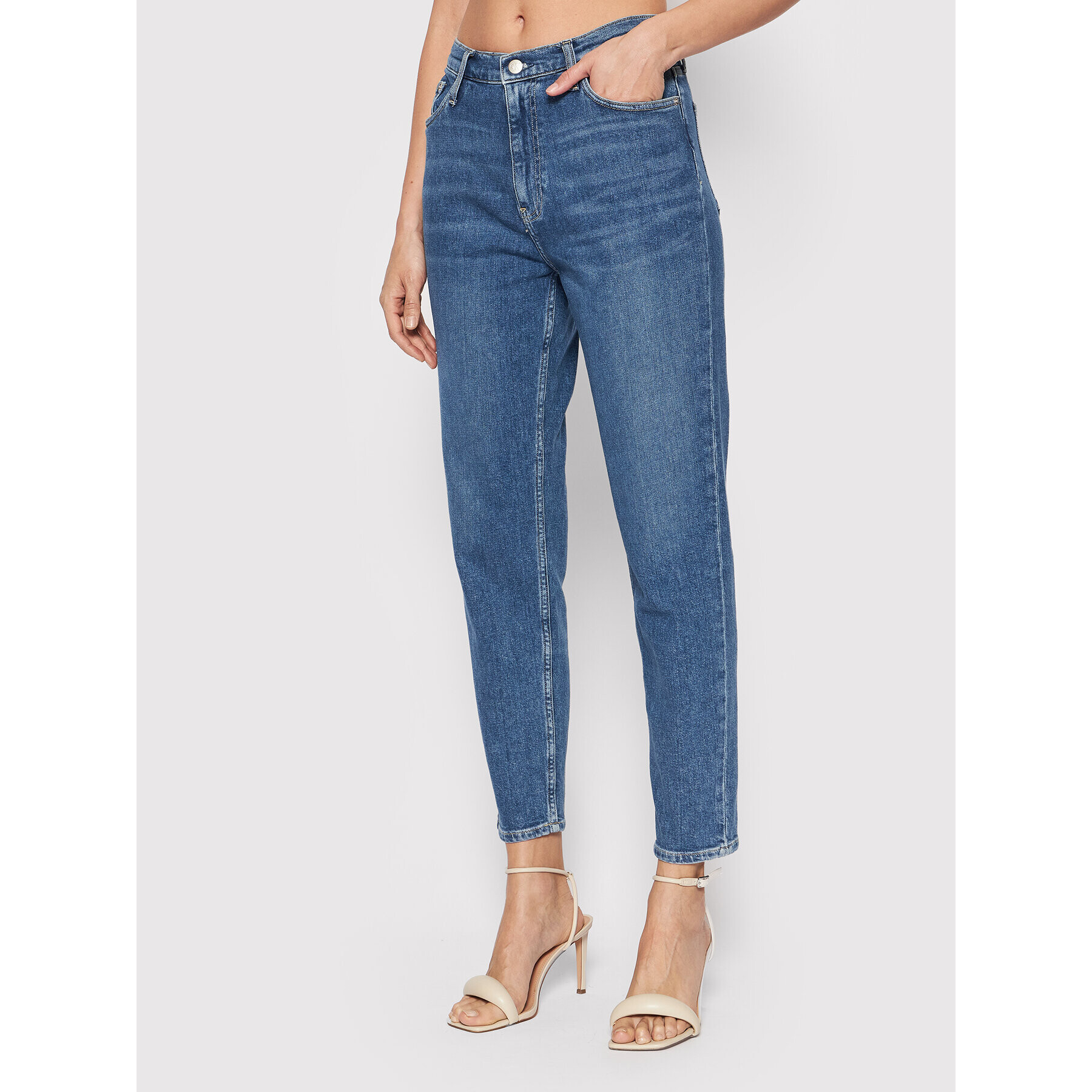 Calvin Klein Jeans Džínsy J20J218893 Tmavomodrá Mom Fit - Pepit.sk