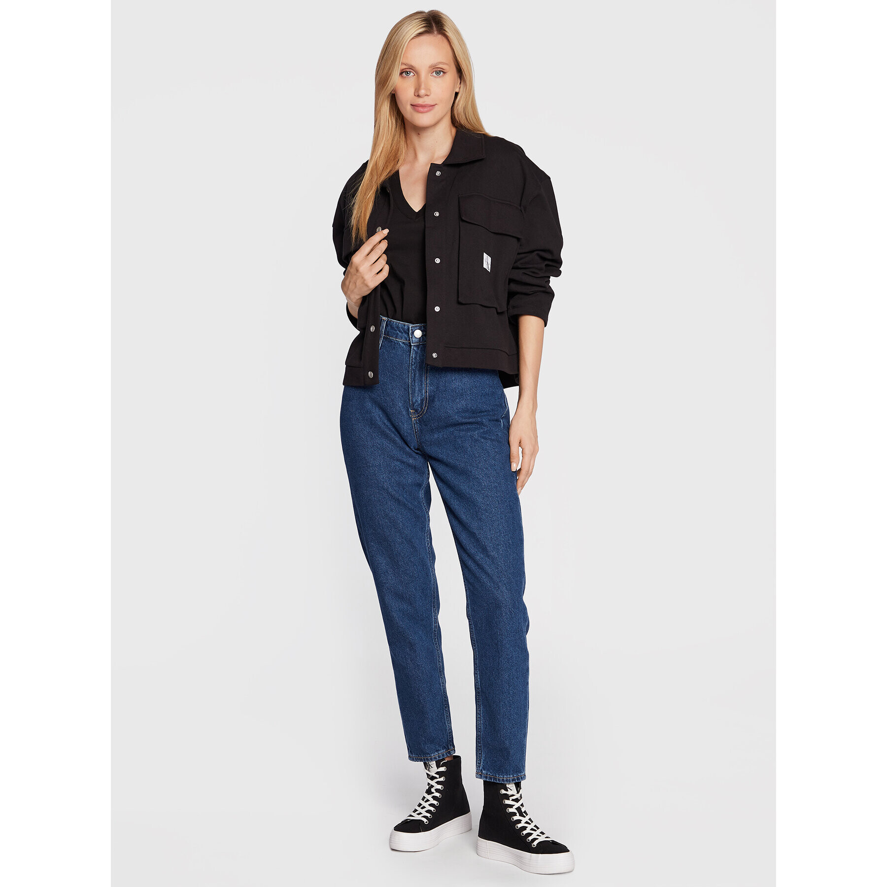 Calvin Klein Jeans Džínsy J20J219318 Modrá Mom Fit - Pepit.sk