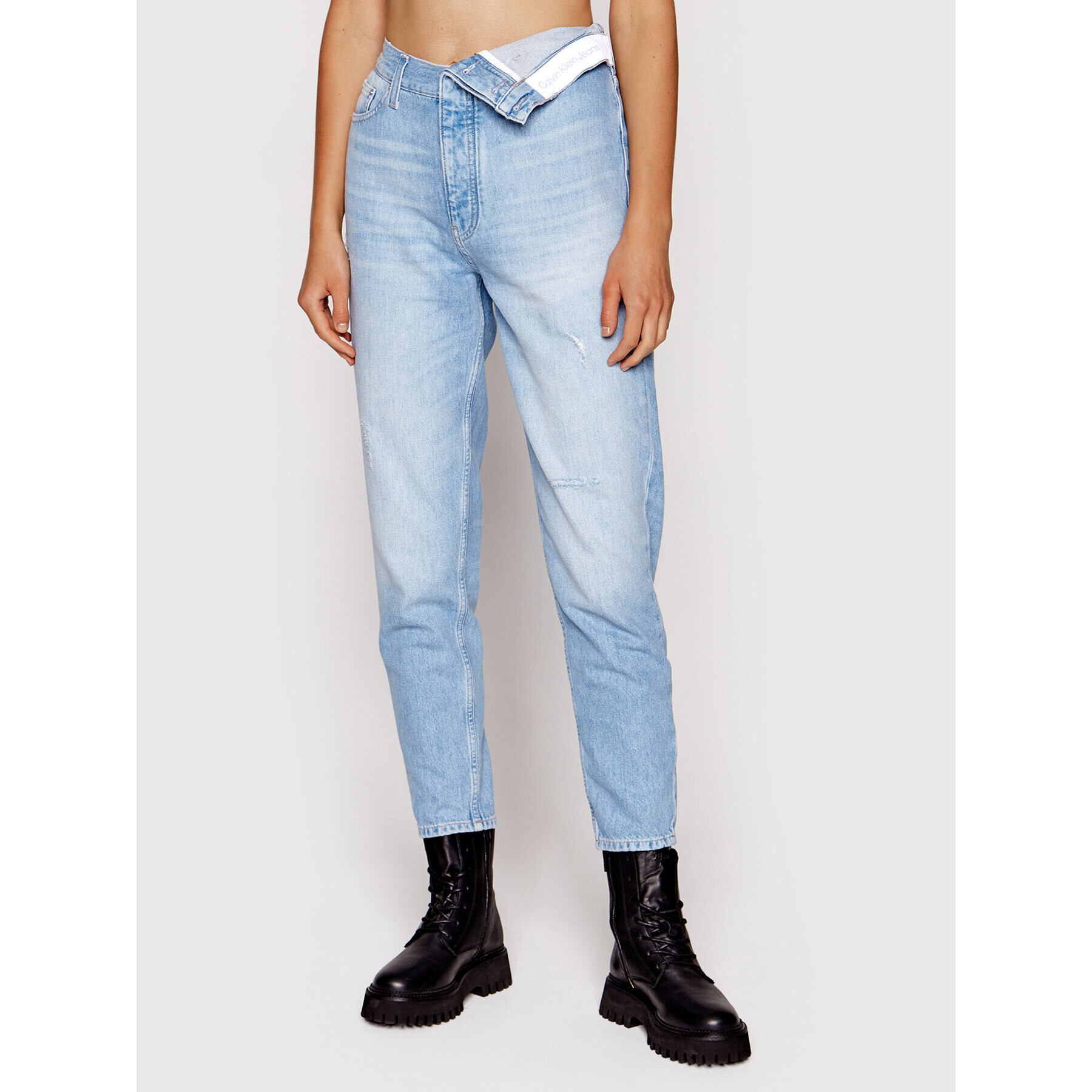 Calvin Klein Jeans Džínsy J20J219323 Modrá Mom Fit - Pepit.sk