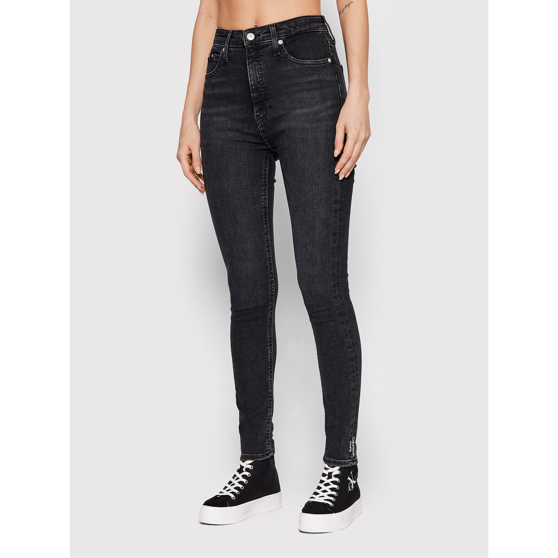 Calvin Klein Jeans Džínsy J20J219333 Čierna Super Skinny Fit - Pepit.sk