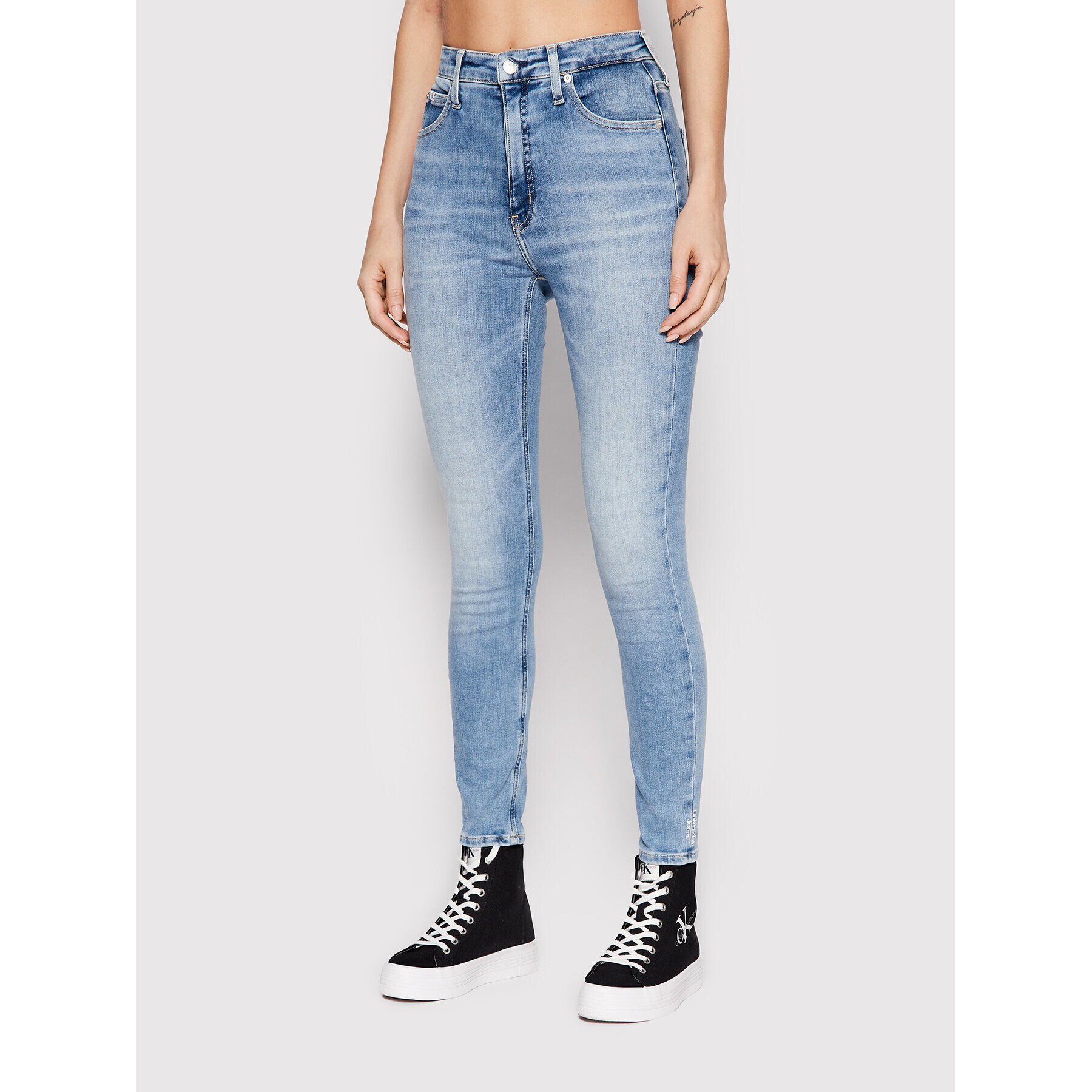 Calvin Klein Jeans Džínsy J20J219334 Modrá Super Skinny Fit - Pepit.sk