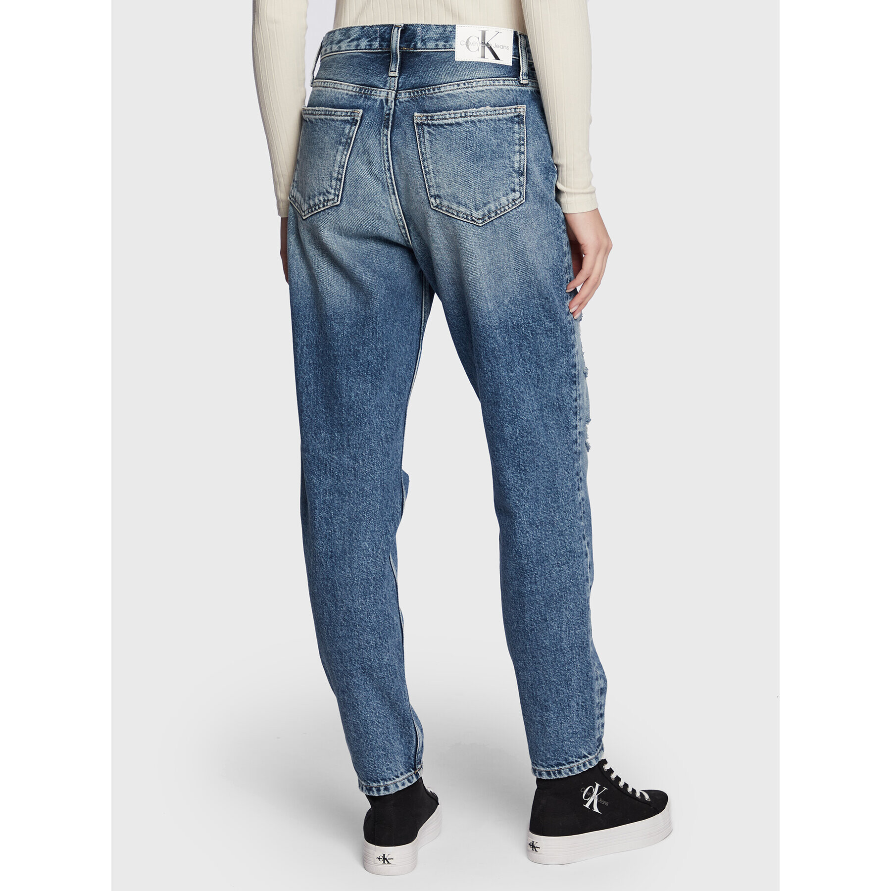 Calvin Klein Jeans Džínsy J20J219362 Modrá Mom Fit - Pepit.sk