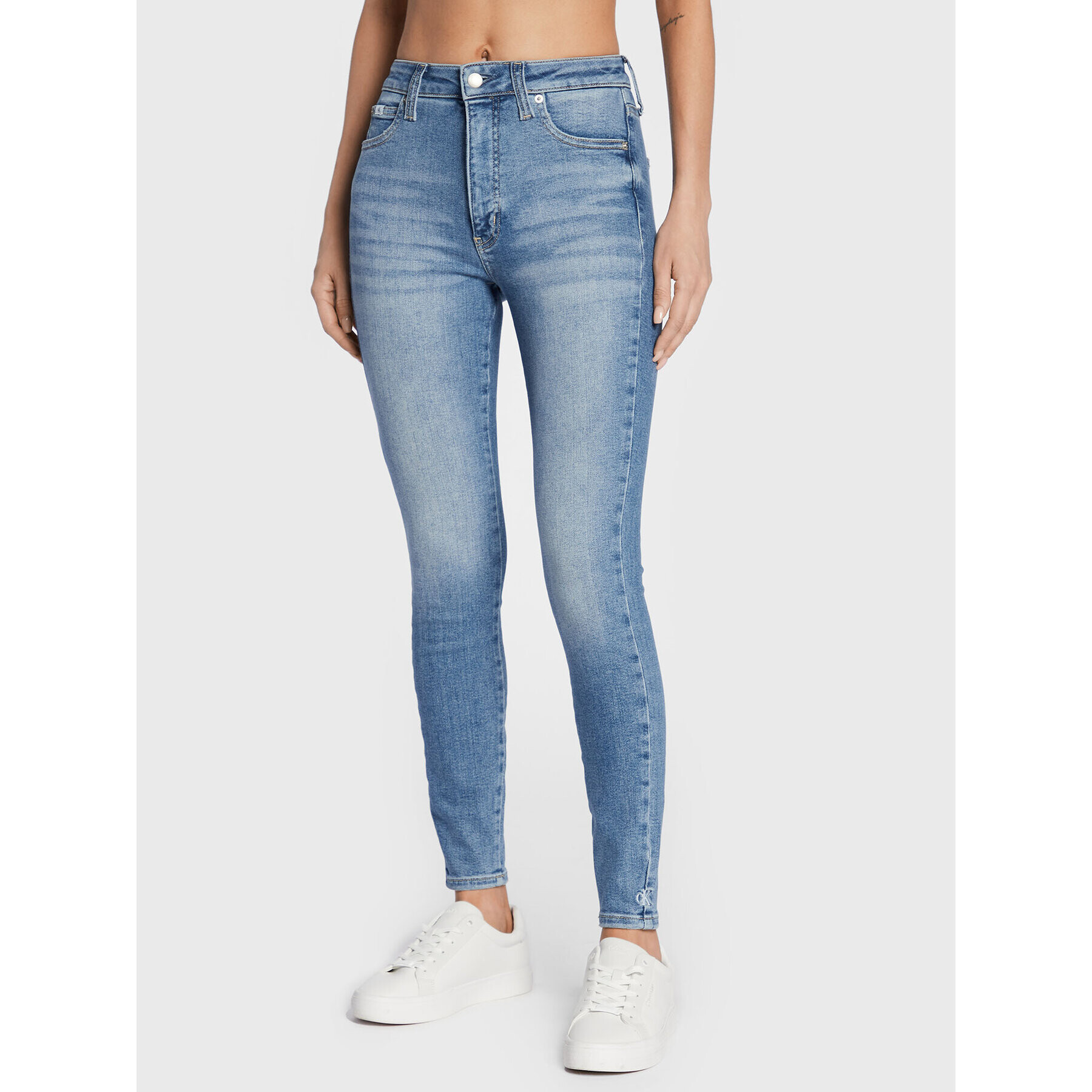 Calvin Klein Jeans Džínsy J20J219506 Modrá Super Skinny Fit - Pepit.sk