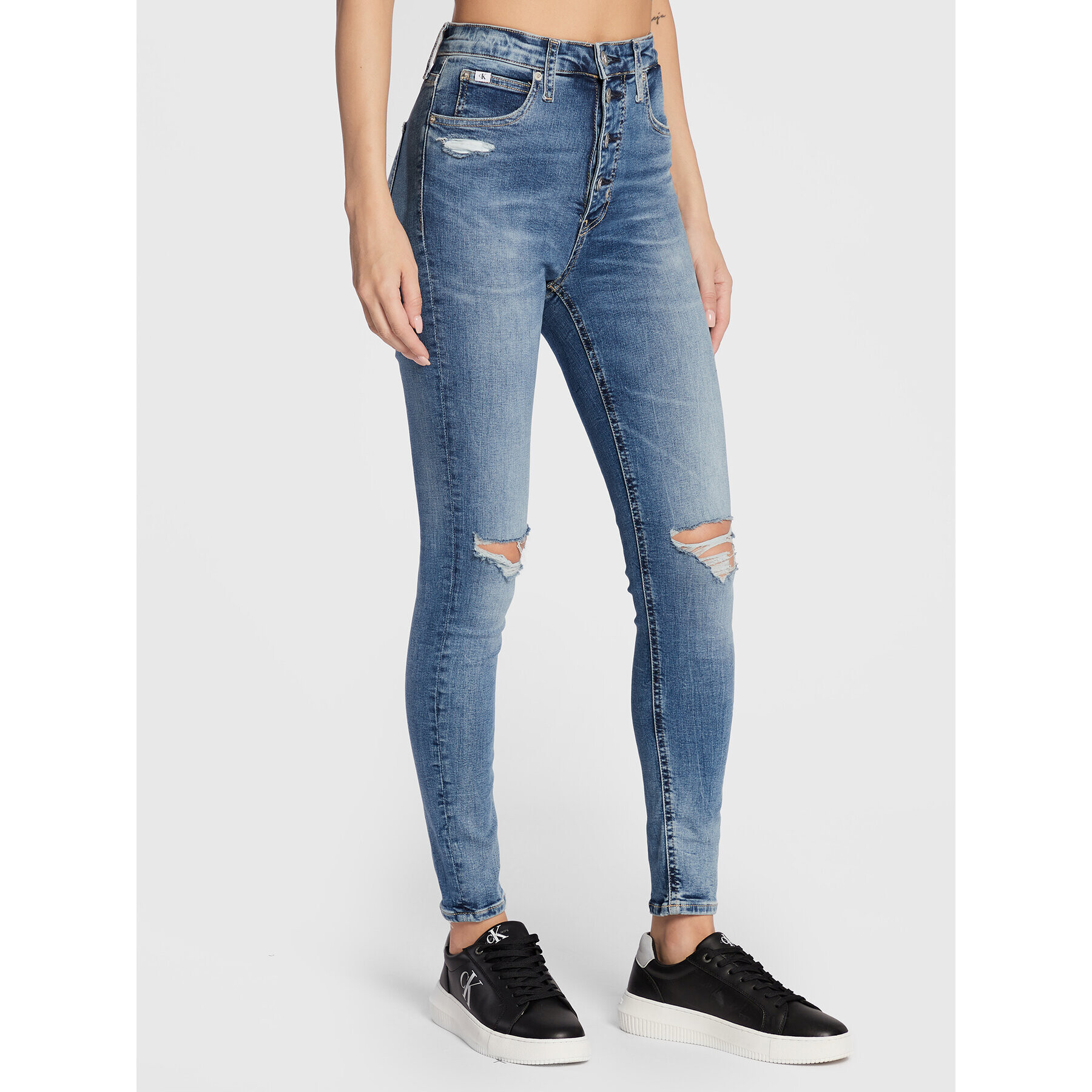 Calvin Klein Jeans Džínsy J20J219508 Modrá Super Skinny Fit - Pepit.sk