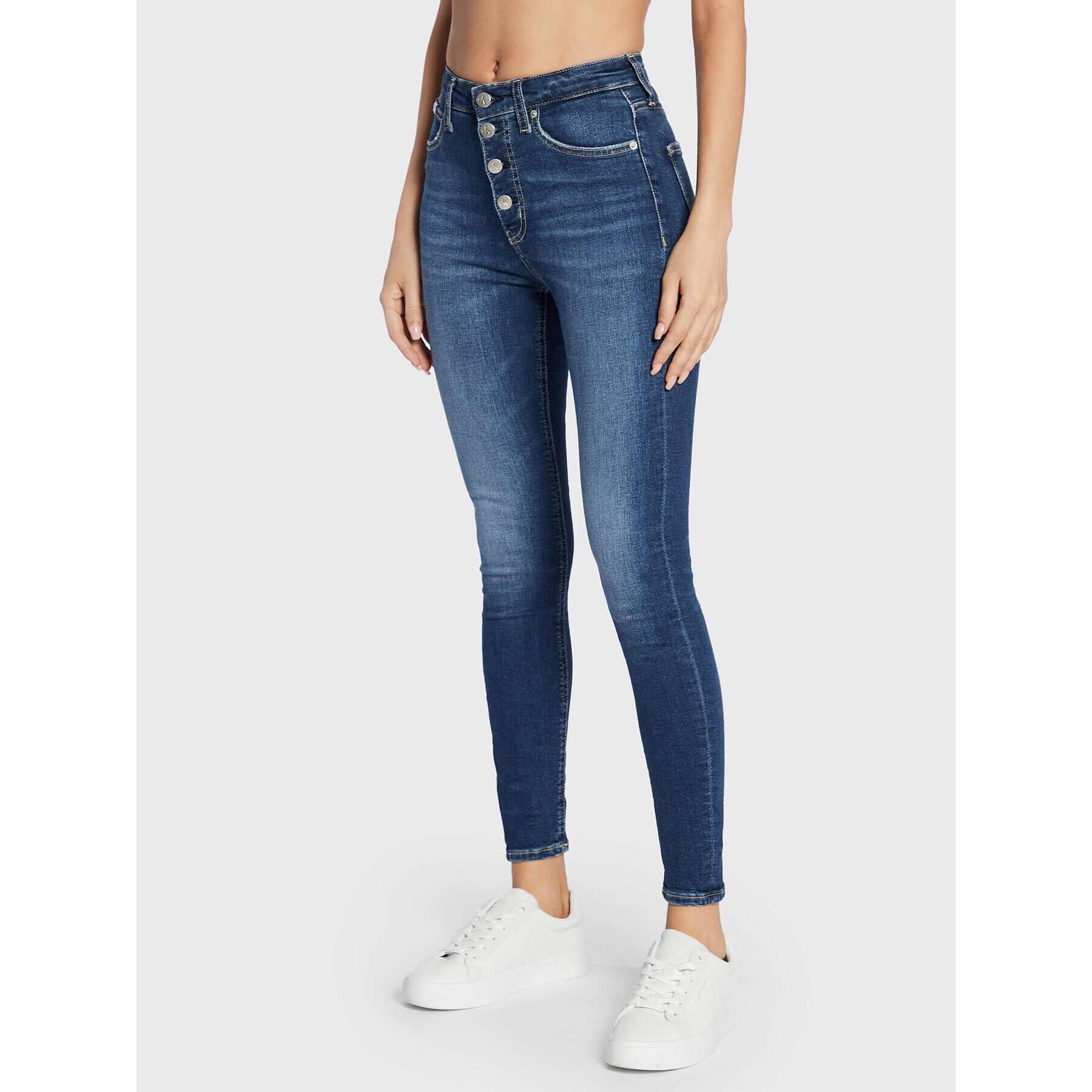 Calvin Klein Jeans Džínsy J20J219509 Modrá Super Skinny Fit - Pepit.sk