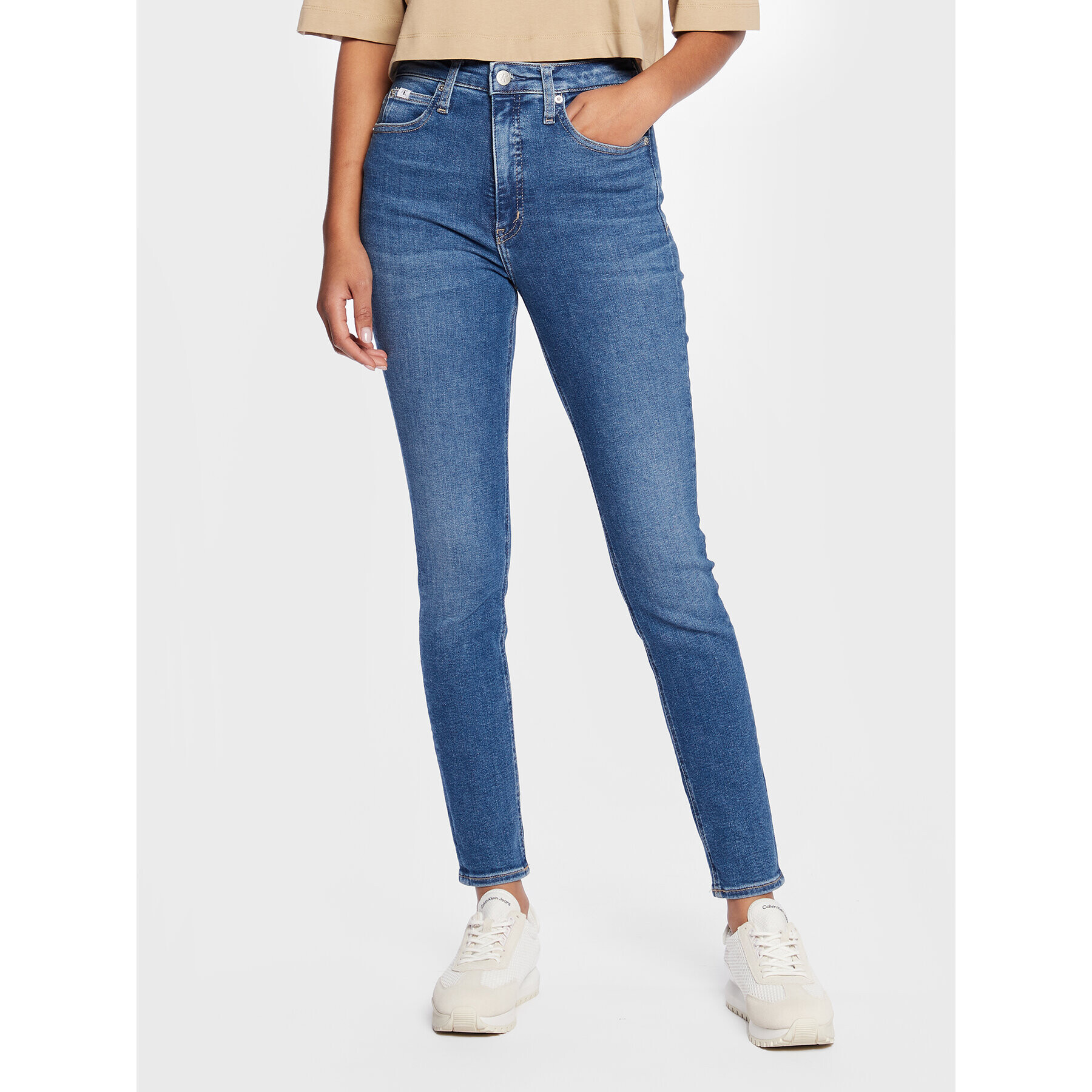 Calvin Klein Jeans Džínsy J20J220193 Modrá Skinny Fit - Pepit.sk