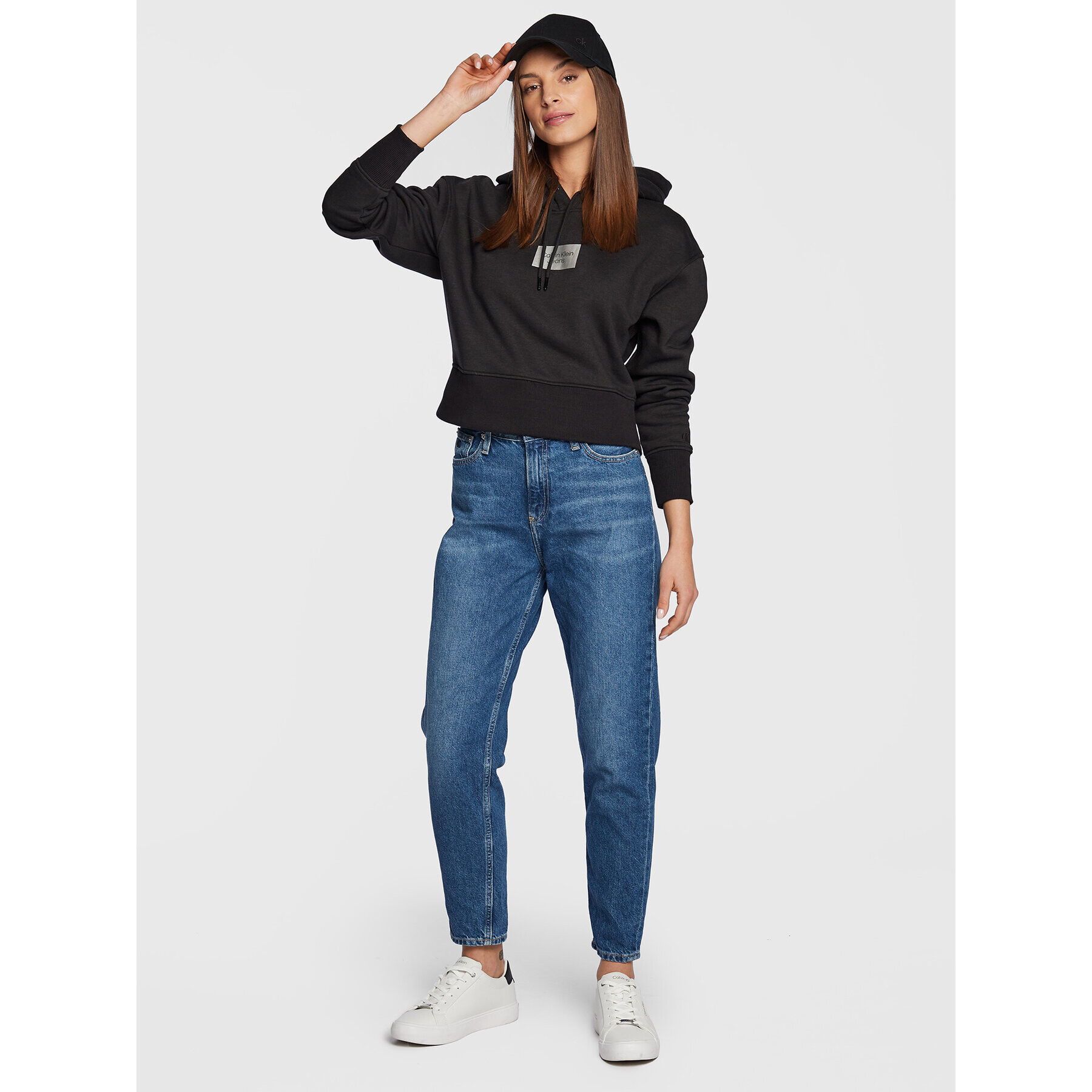 Calvin Klein Jeans Džínsy J20J220194 Modrá Mom Fit - Pepit.sk