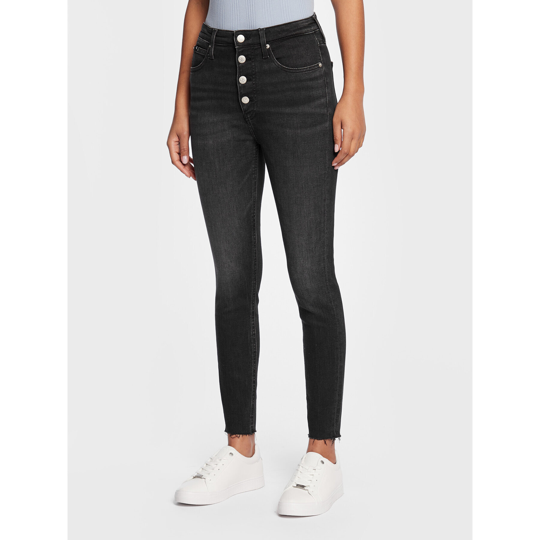 Calvin Klein Jeans Džínsy J20J220196 Čierna Skinny Fit - Pepit.sk