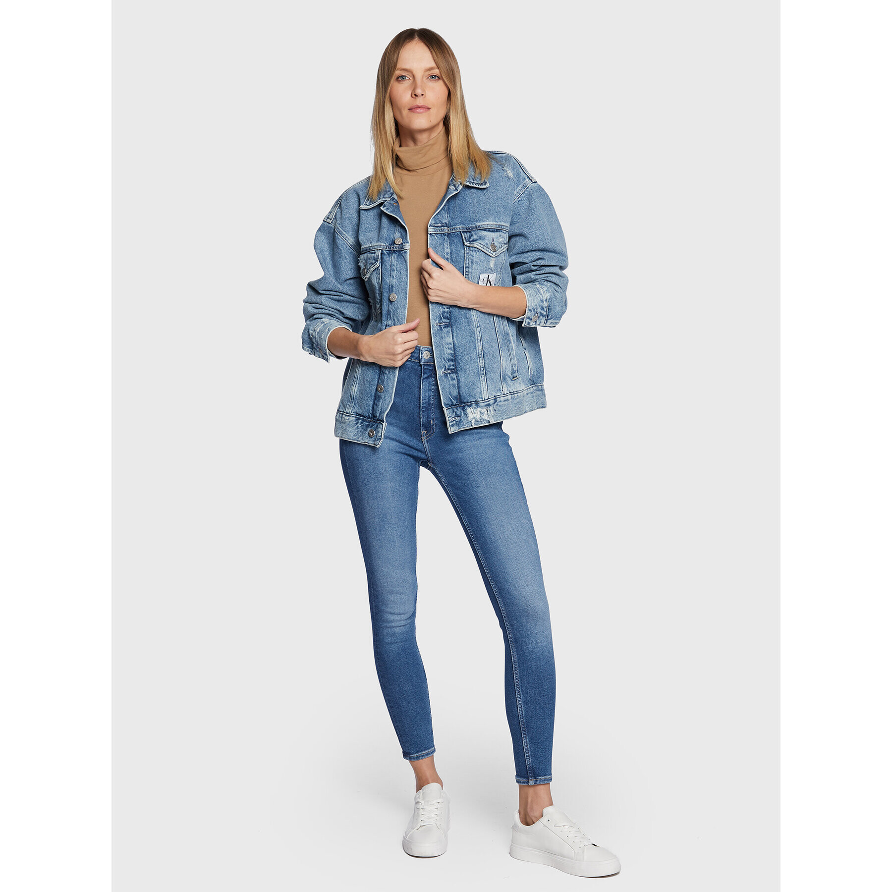 Calvin Klein Jeans Džínsy J20J220198 Modrá Skinny Fit - Pepit.sk