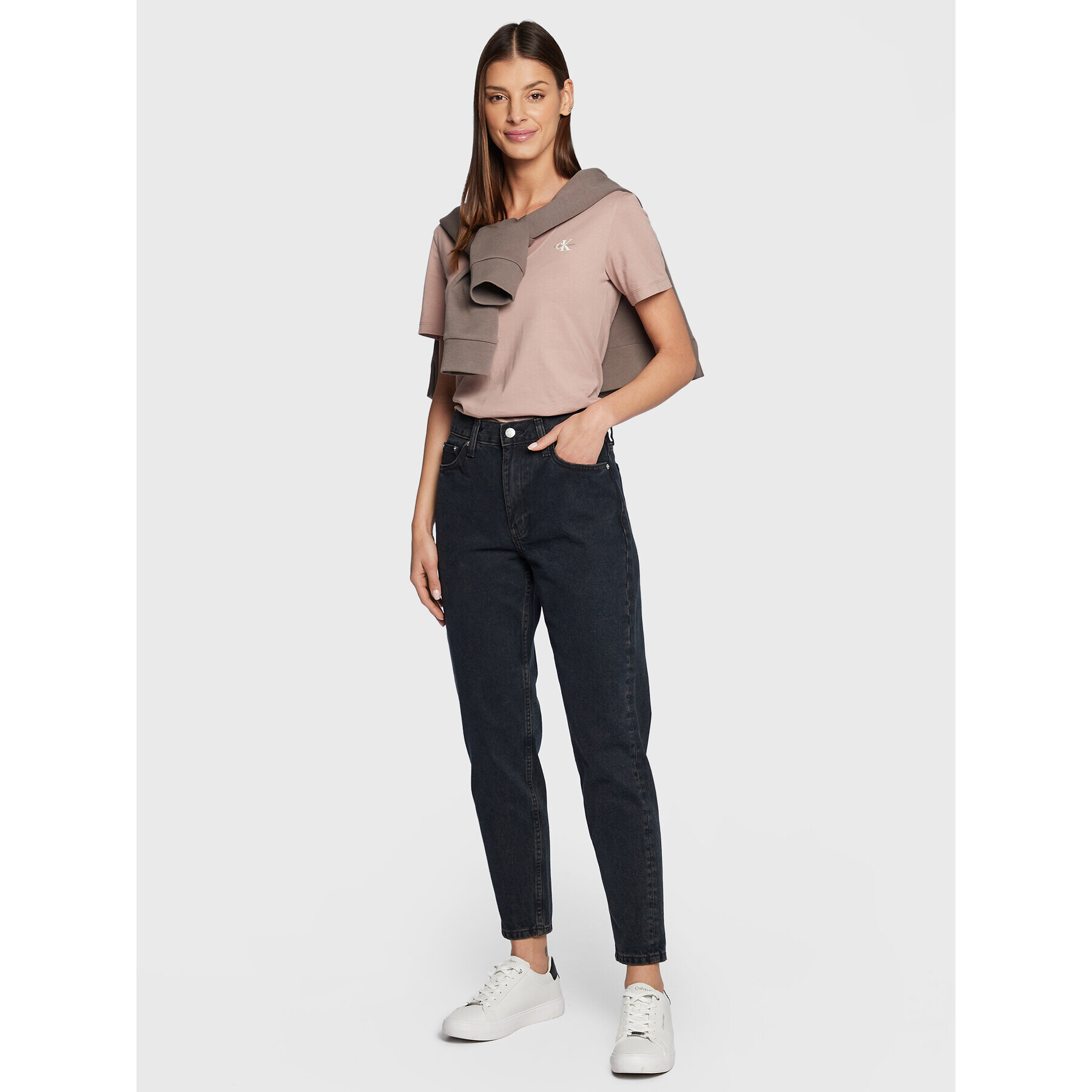 Calvin Klein Jeans Džínsy J20J220203 Čierna Mom Fit - Pepit.sk