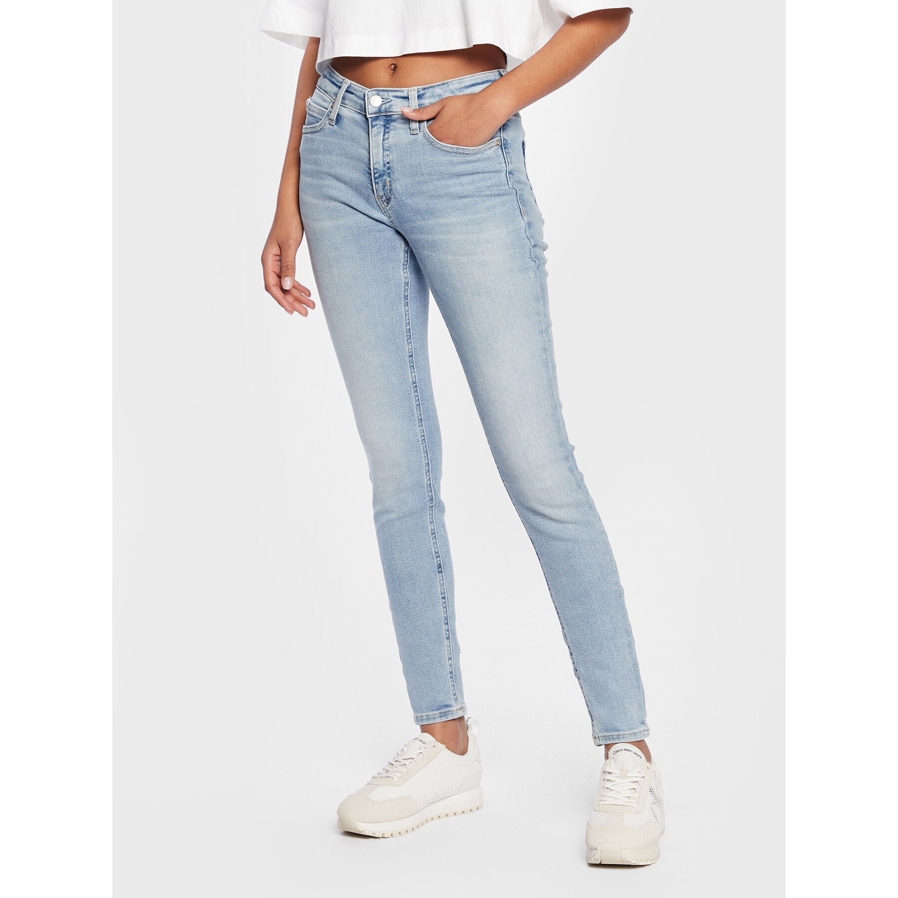 Calvin Klein Jeans Džínsy J20J220246 Modrá Skinny Fit - Pepit.sk