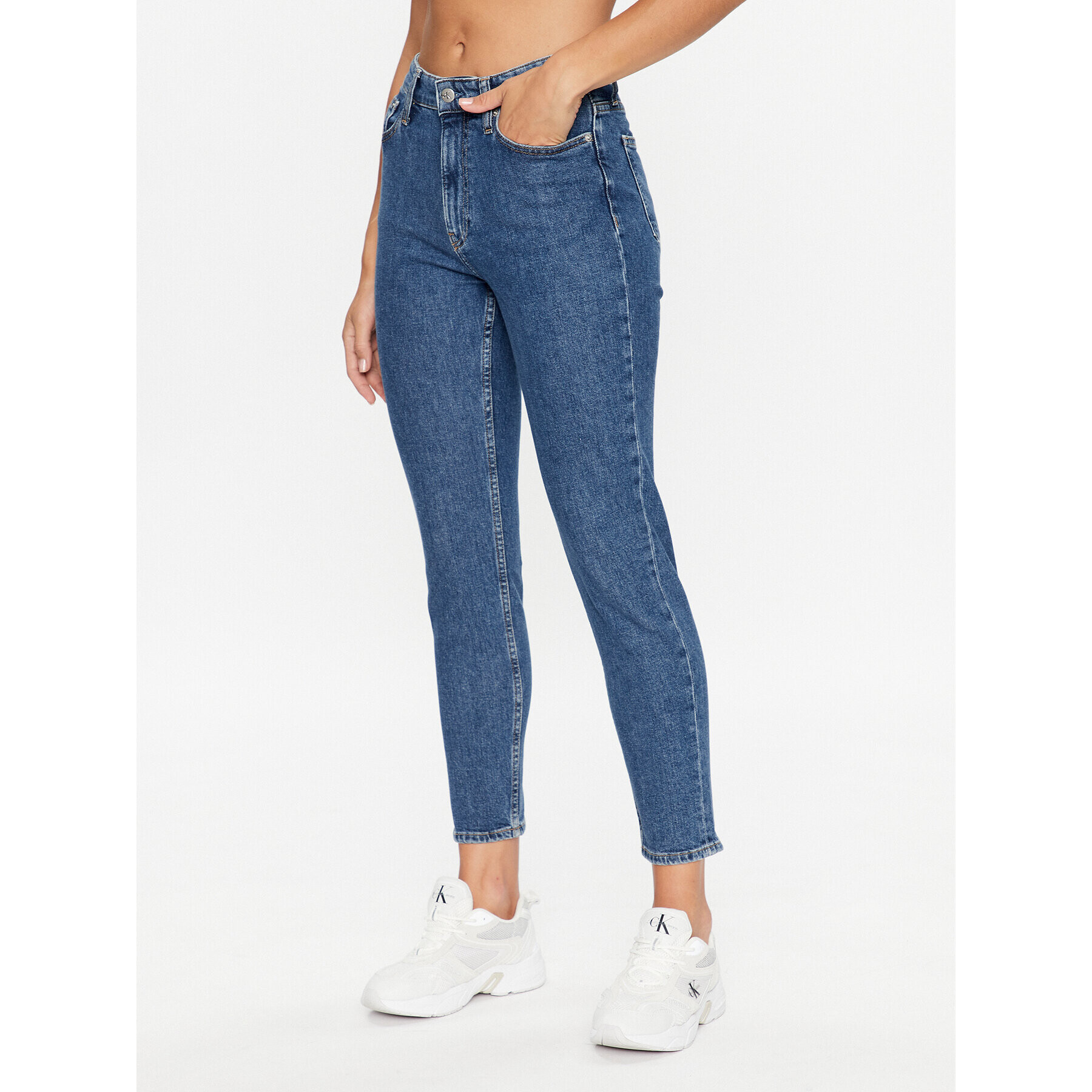 Calvin Klein Jeans Džínsy J20J221249 Modrá Mom Fit - Pepit.sk