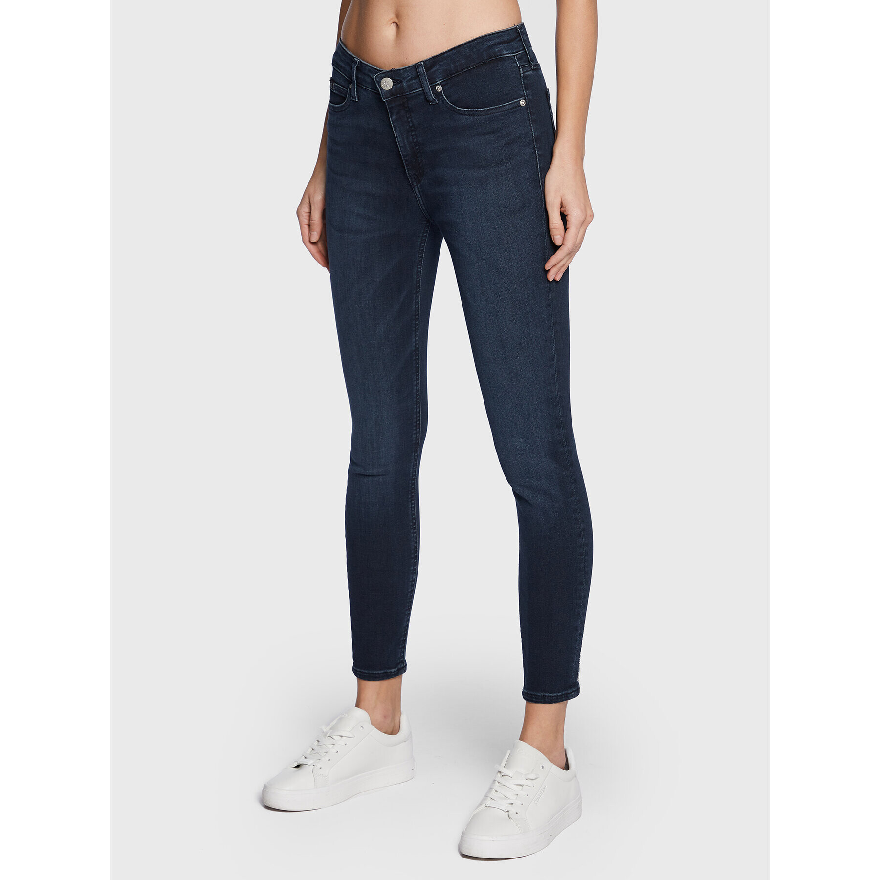 Calvin Klein Jeans Džínsy J20J221834 Tmavomodrá Skinny Ankle Fit - Pepit.sk