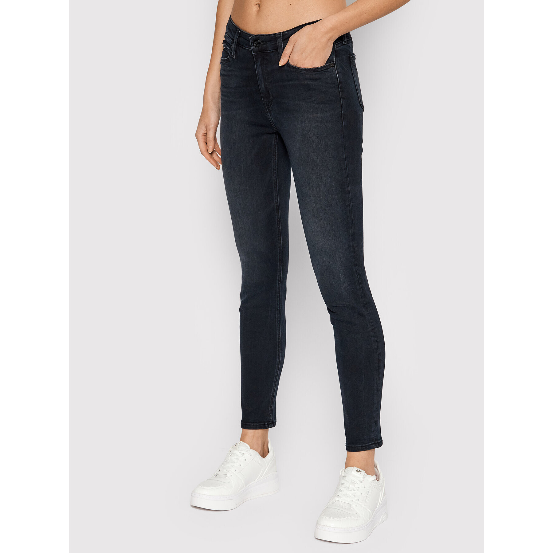 Calvin Klein Jeans Džínsy Mid Rise J20J217071 Čierna Skinny Fit - Pepit.sk