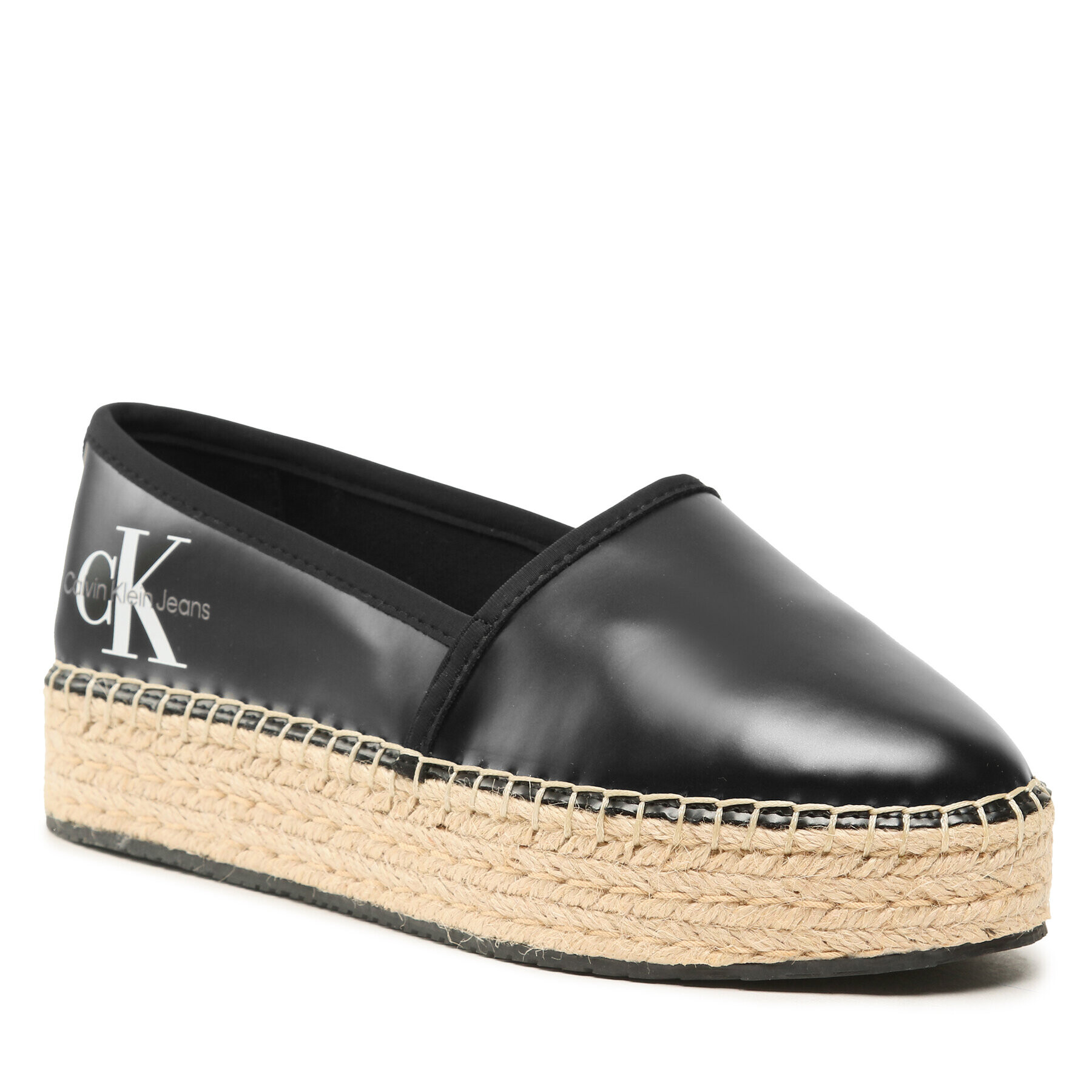 Calvin Klein Jeans Espadrilky Espadrille Flatform Ny Pearl YW0YW01241 Čierna - Pepit.sk