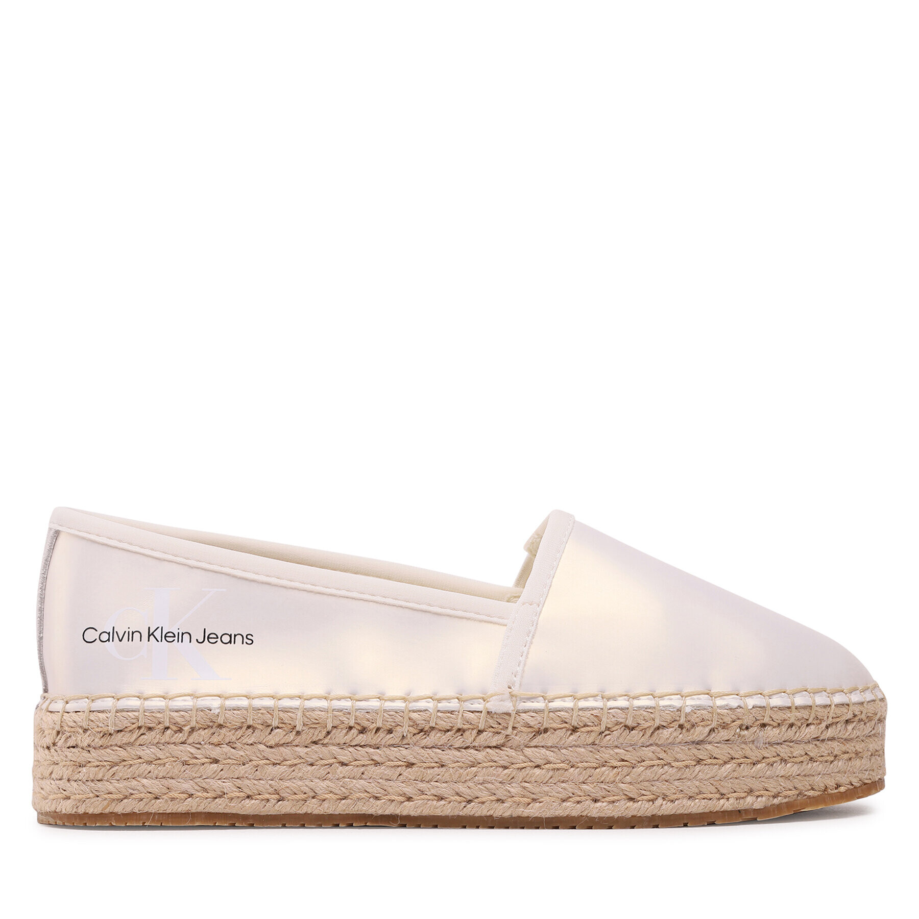 Calvin Klein Jeans Espadrilky Espadrille Flatform Ny Pearl YW0YW01241 Écru - Pepit.sk