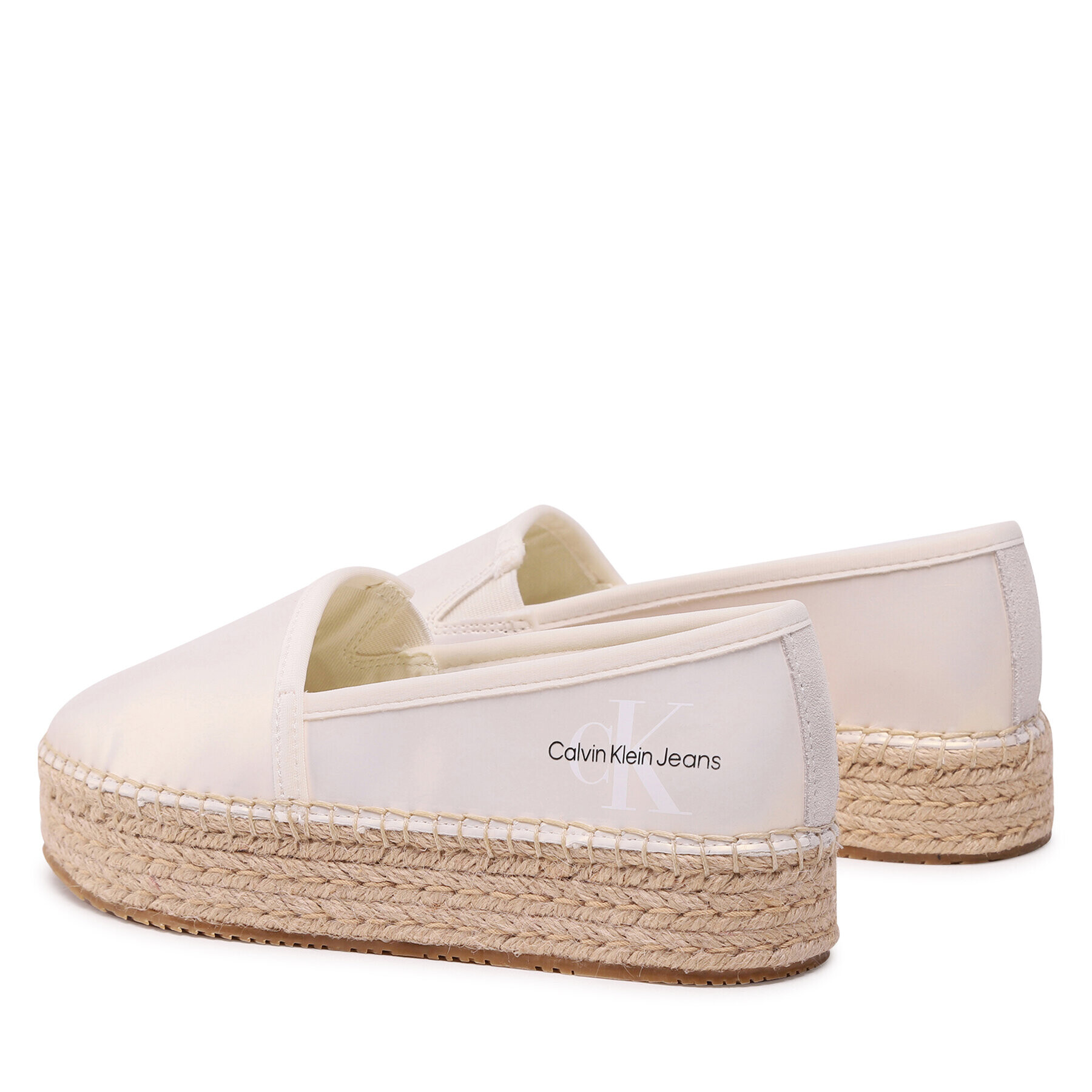 Calvin Klein Jeans Espadrilky Espadrille Flatform Ny Pearl YW0YW01241 Écru - Pepit.sk