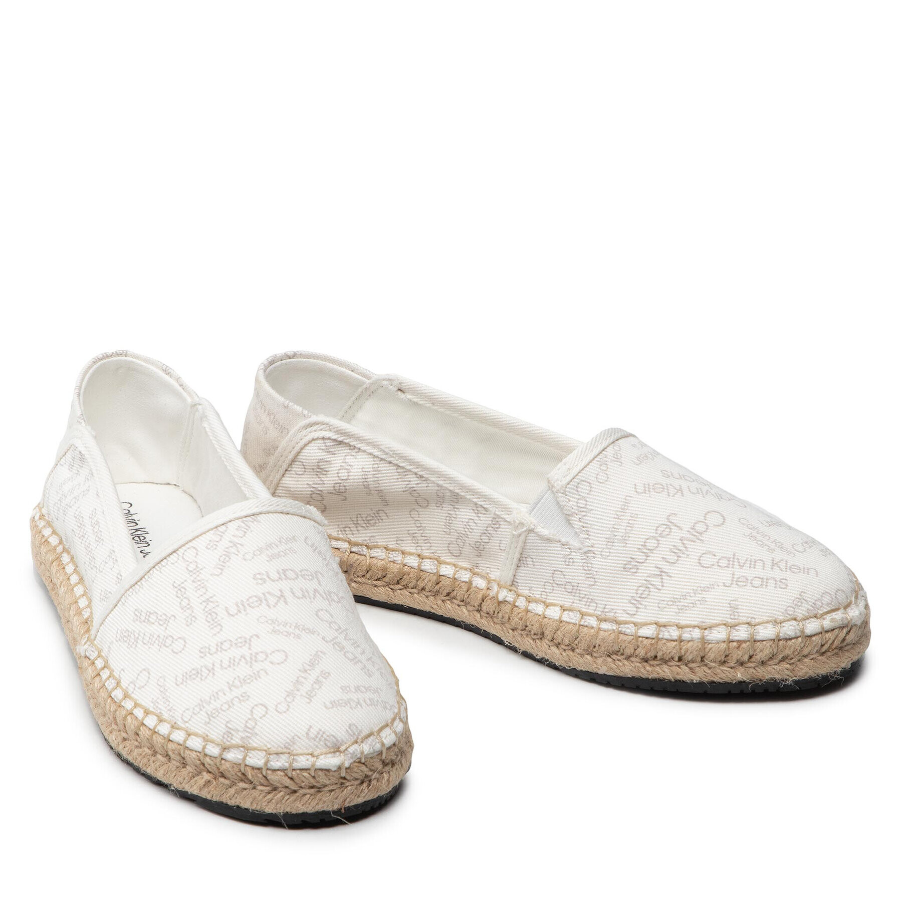 Calvin Klein Jeans Espadrilky Espadrilles Denim White YW0YW00653 Biela - Pepit.sk