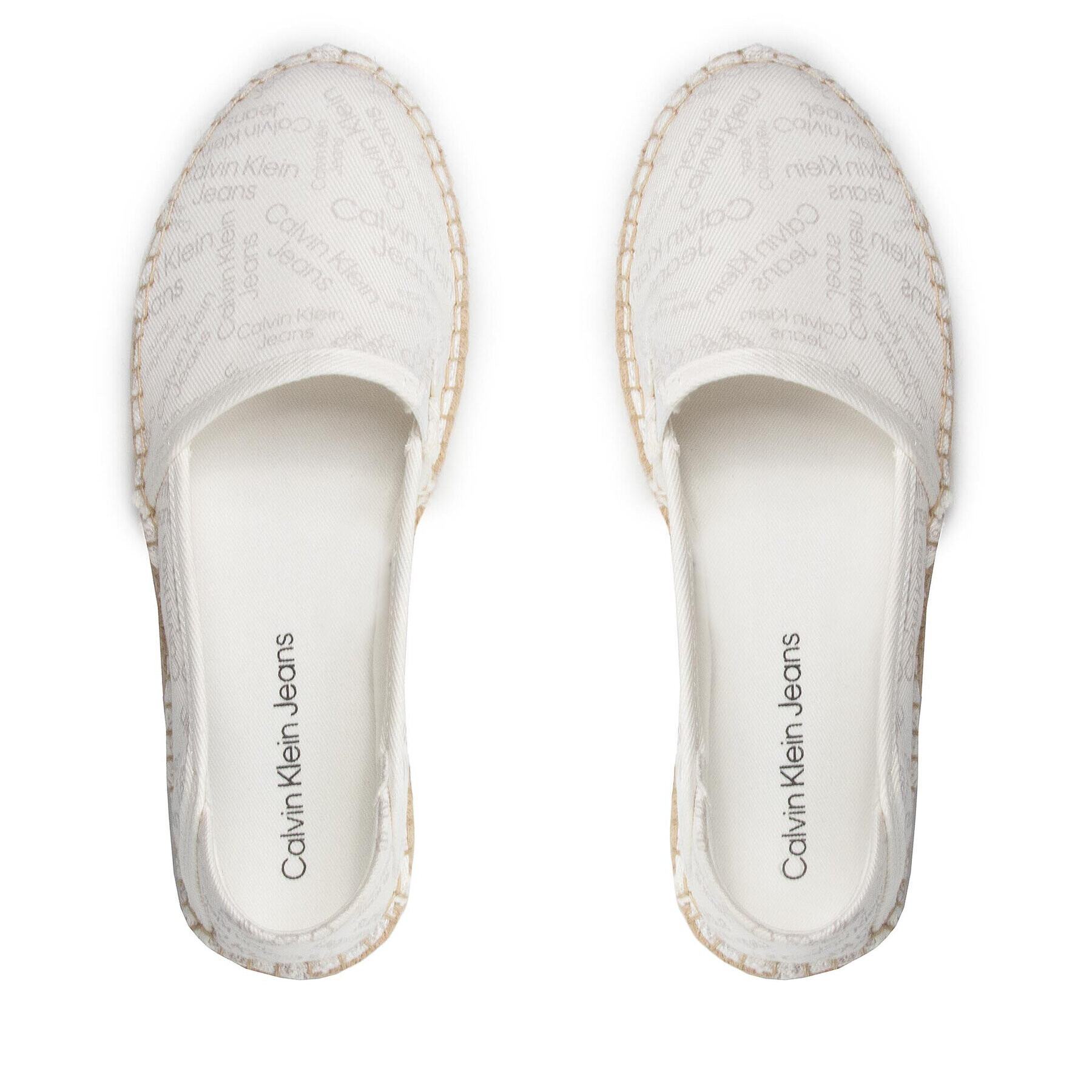 Calvin Klein Jeans Espadrilky Espadrilles Denim White YW0YW00653 Biela - Pepit.sk