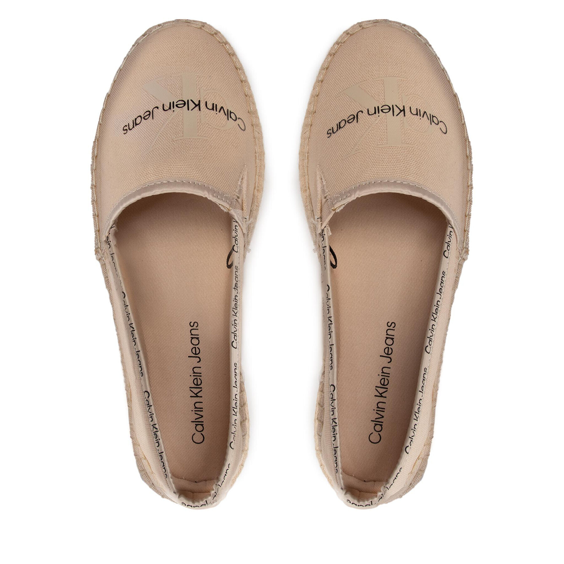 Calvin Klein Jeans Espadrilky Esparille Monogram YW0YW00660 Béžová - Pepit.sk