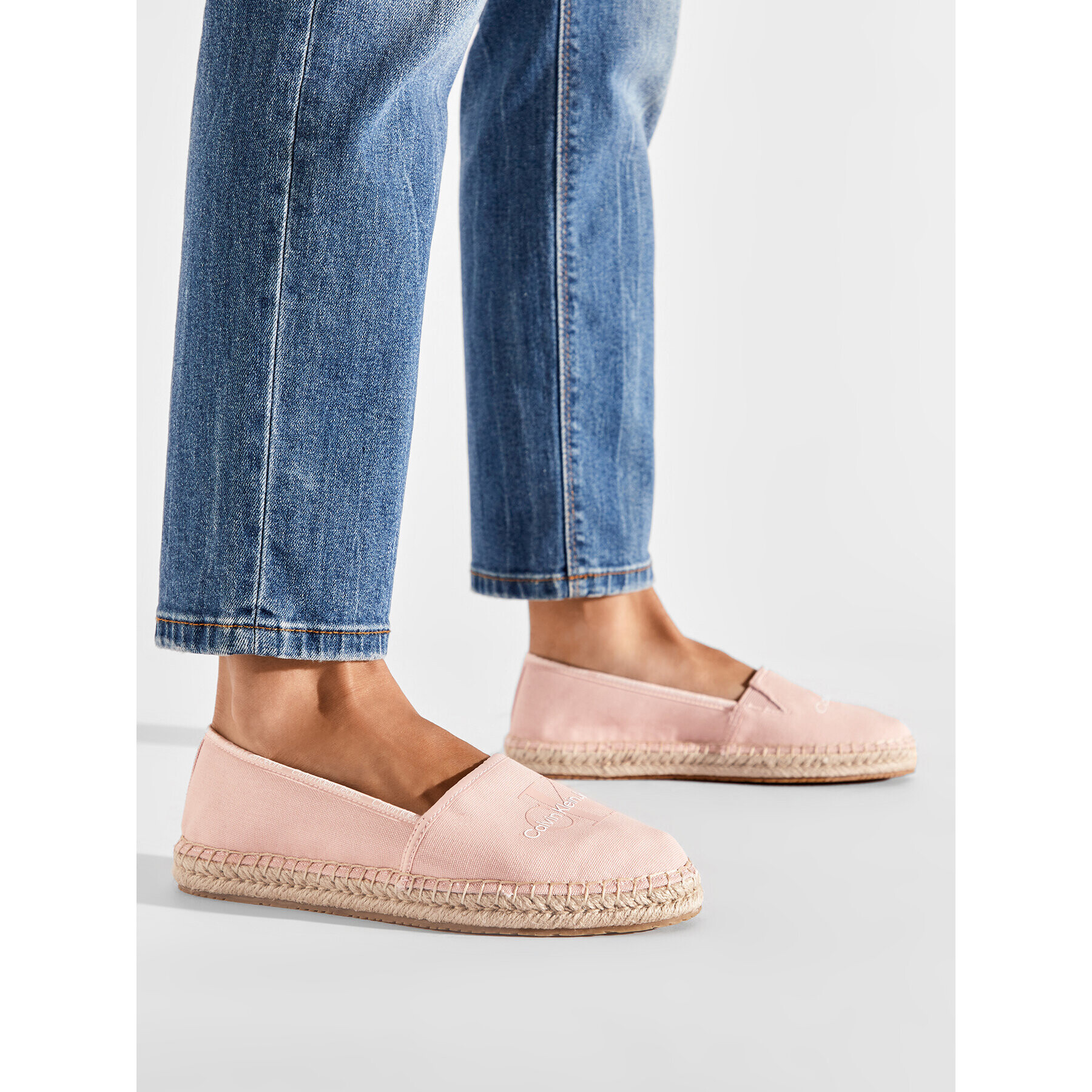 Calvin Klein Jeans Espadrilky Esparille Monogram YW0YW00660 Ružová - Pepit.sk