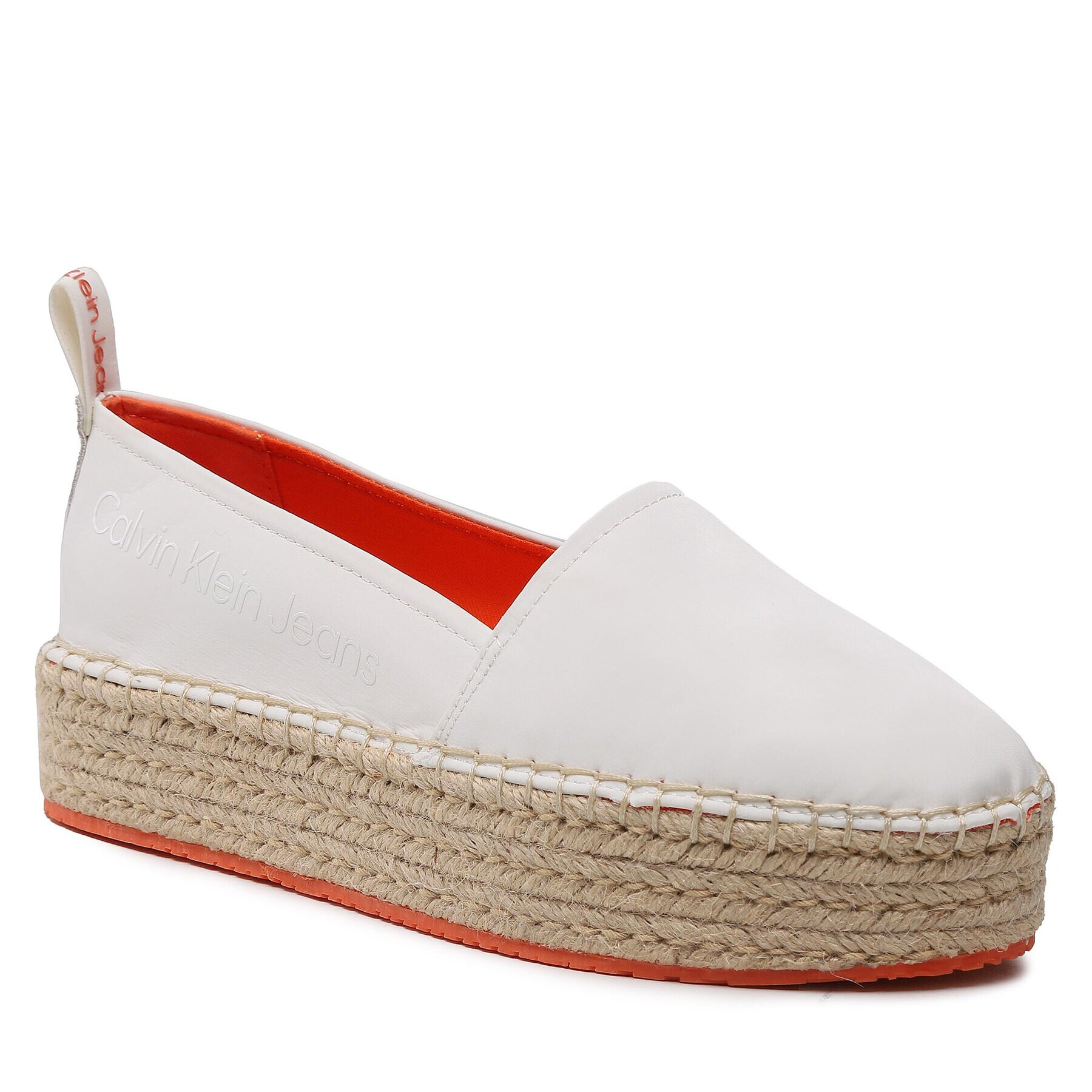 Calvin Klein Jeans Espadrilky Flatform Espadrille Soft Ny YW0YW00989 Biela - Pepit.sk