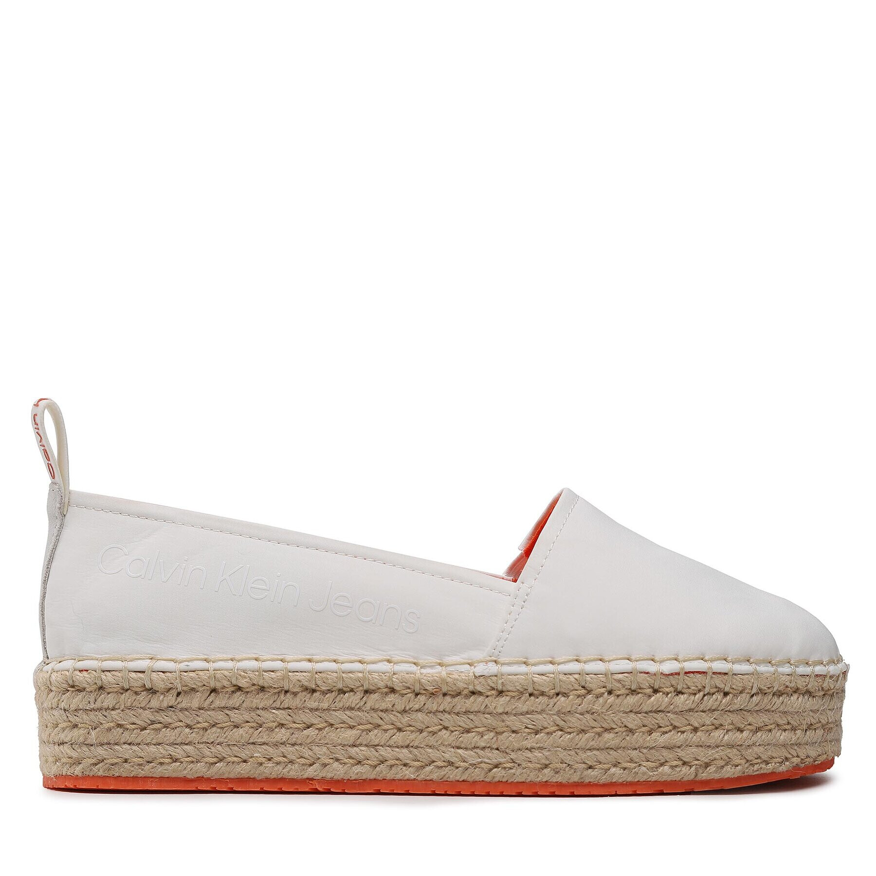 Calvin Klein Jeans Espadrilky Flatform Espadrille Soft Ny YW0YW00989 Biela - Pepit.sk