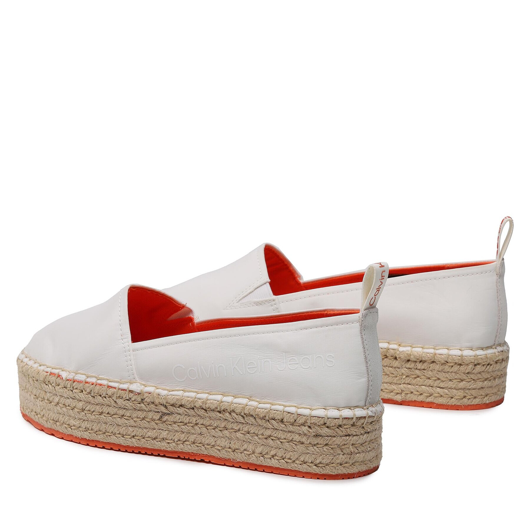 Calvin Klein Jeans Espadrilky Flatform Espadrille Soft Ny YW0YW00989 Biela - Pepit.sk