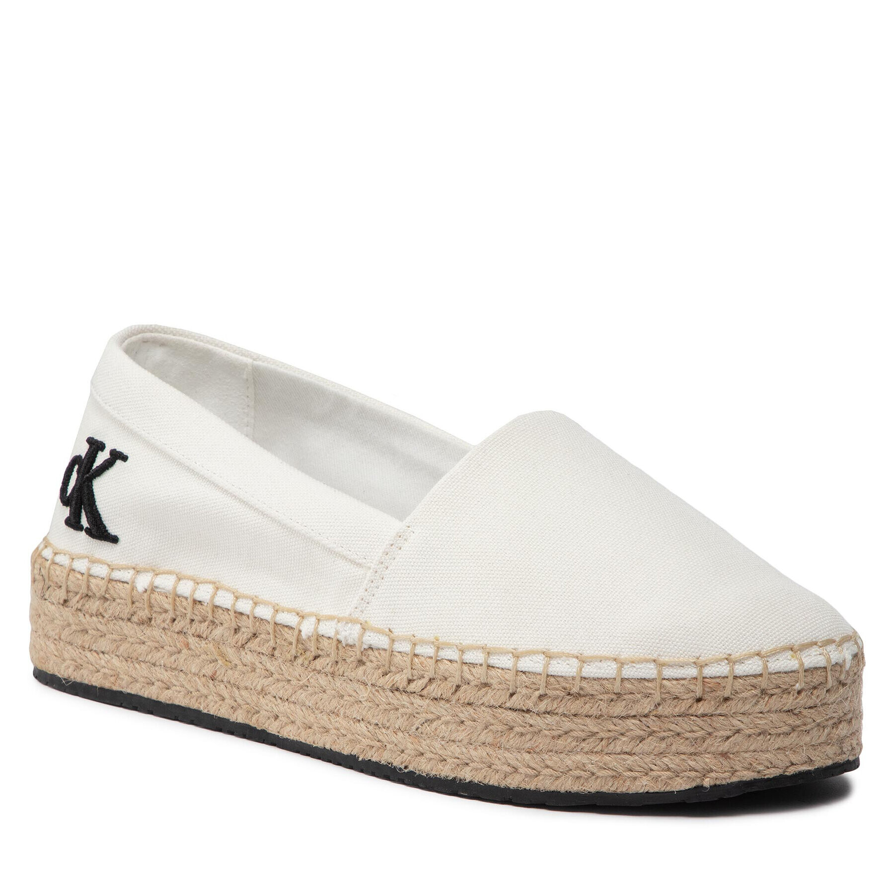 Calvin Klein Jeans Espadrilky Flatform Espadrille YW0YW00661 Biela - Pepit.sk