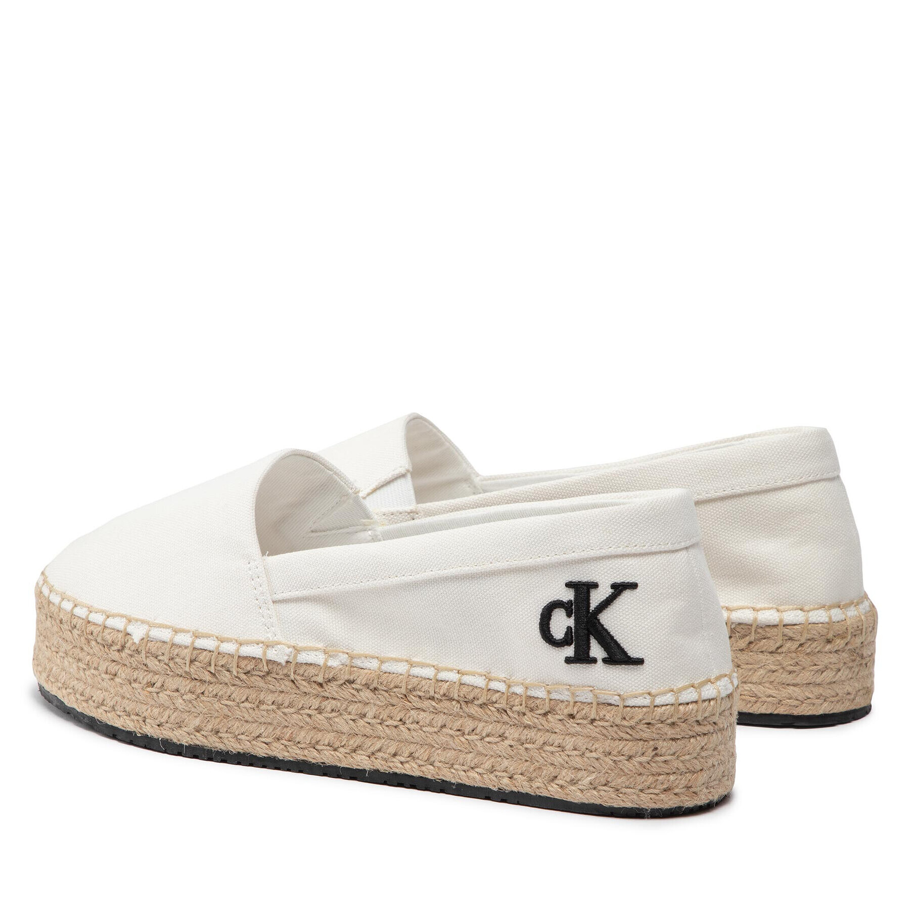 Calvin Klein Jeans Espadrilky Flatform Espadrille YW0YW00661 Biela - Pepit.sk