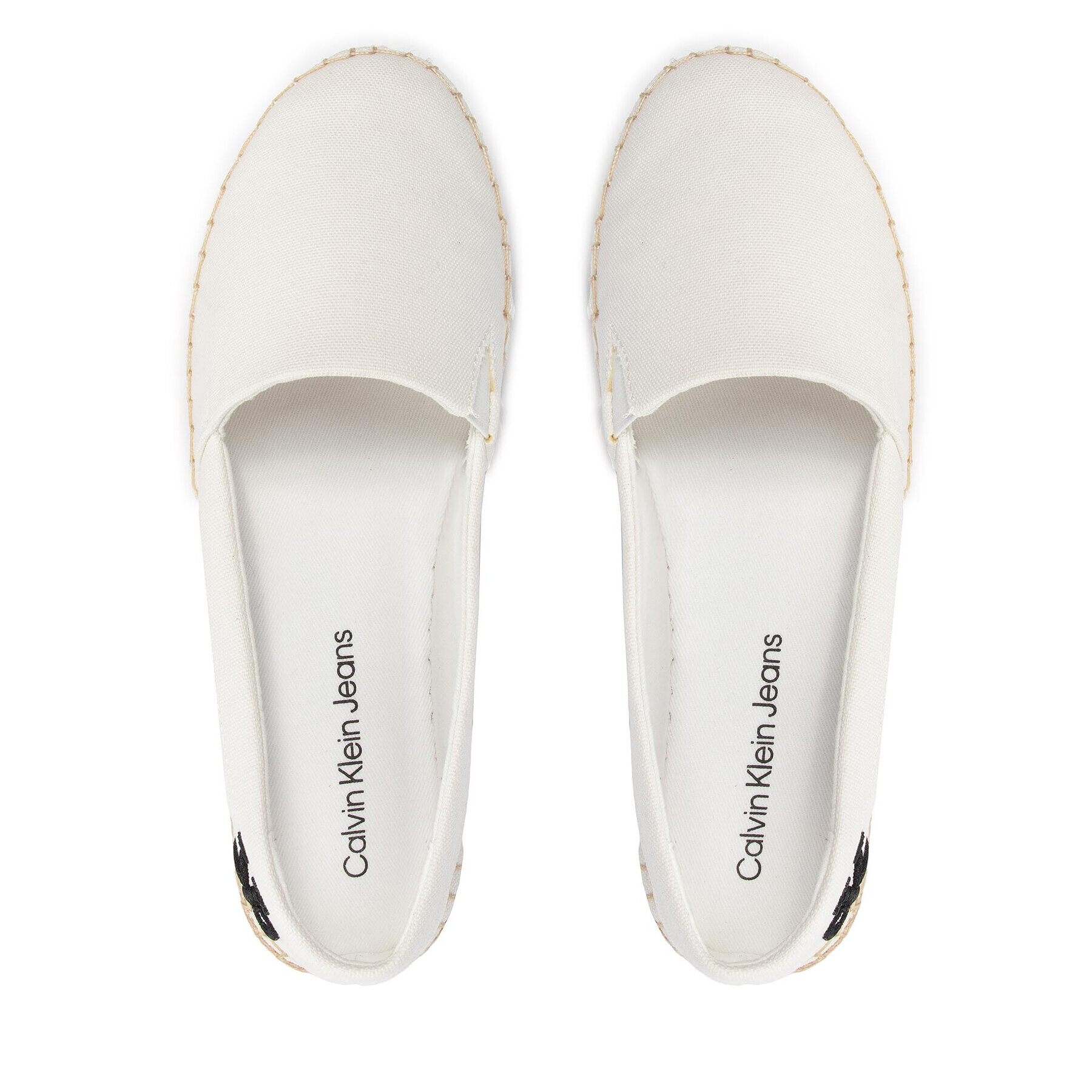 Calvin Klein Jeans Espadrilky Flatform Espadrille YW0YW00661 Biela - Pepit.sk