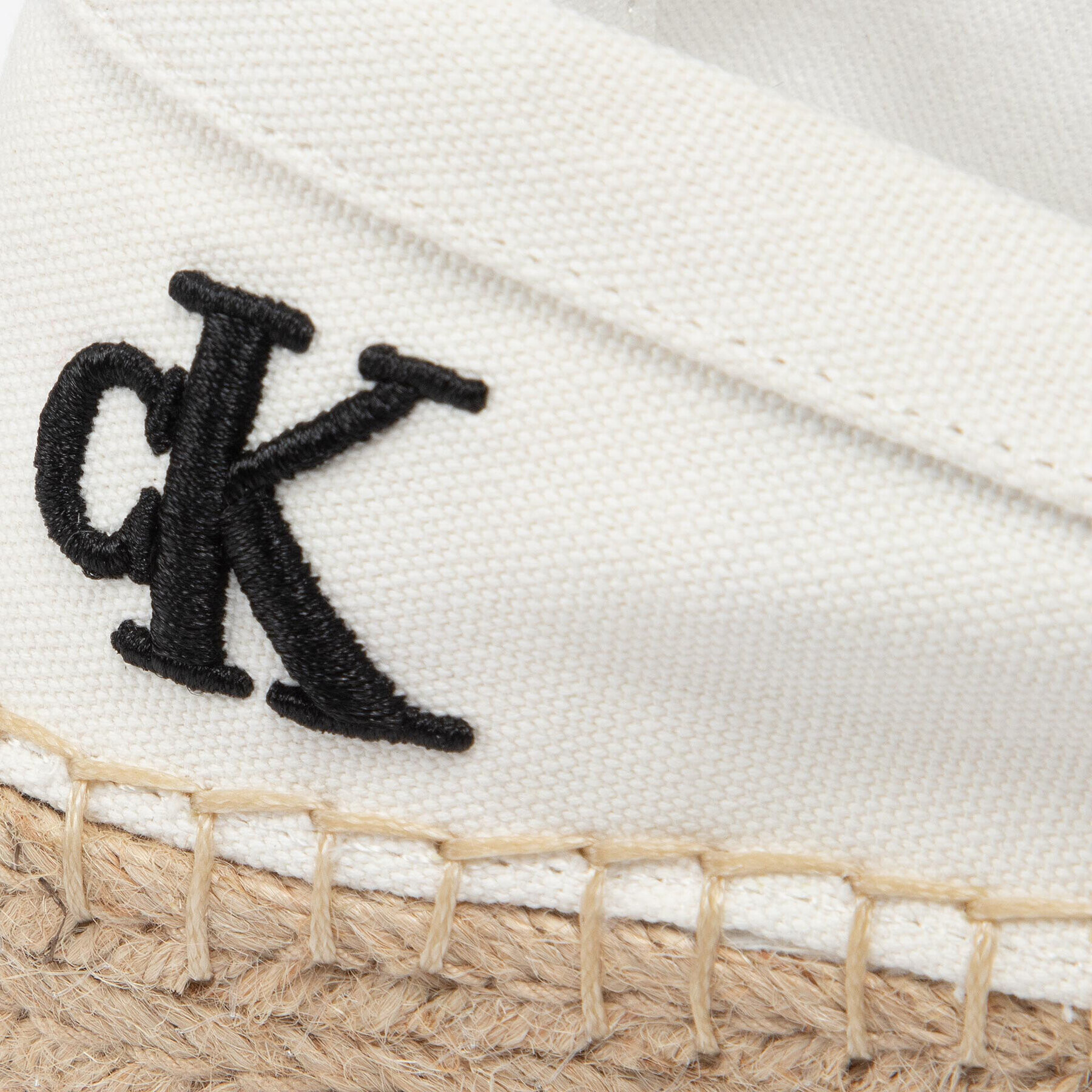 Calvin Klein Jeans Espadrilky Flatform Espadrille YW0YW00661 Biela - Pepit.sk