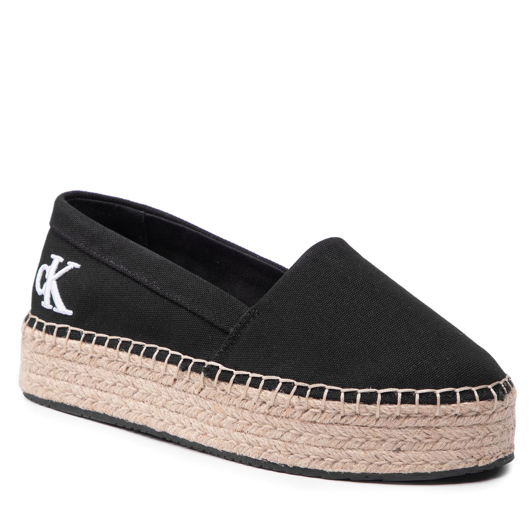 Calvin Klein Jeans Espadrilky Flatform Espadrille YW0YW00661 Čierna - Pepit.sk