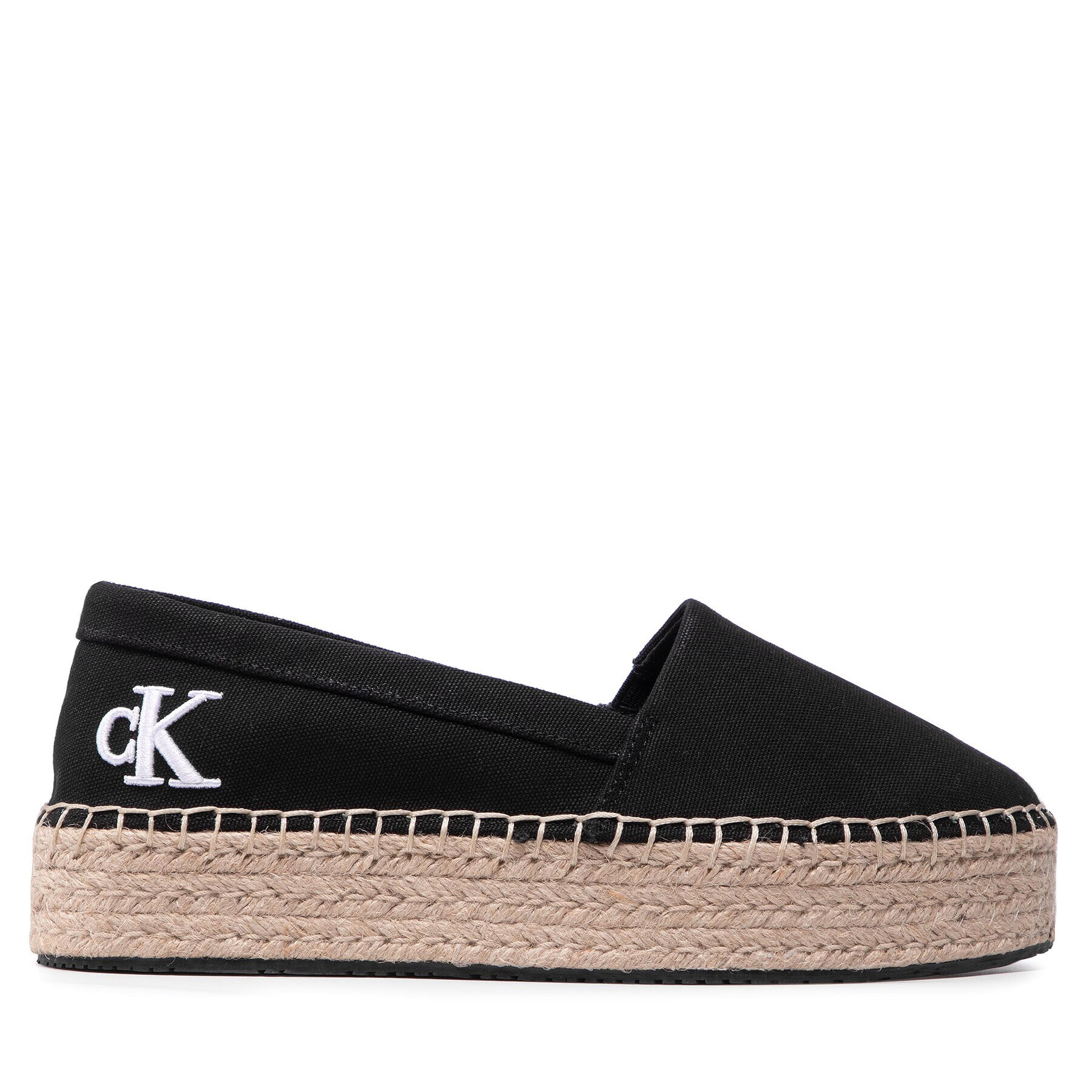 Calvin Klein Jeans Espadrilky Flatform Espadrille YW0YW00661 Čierna - Pepit.sk