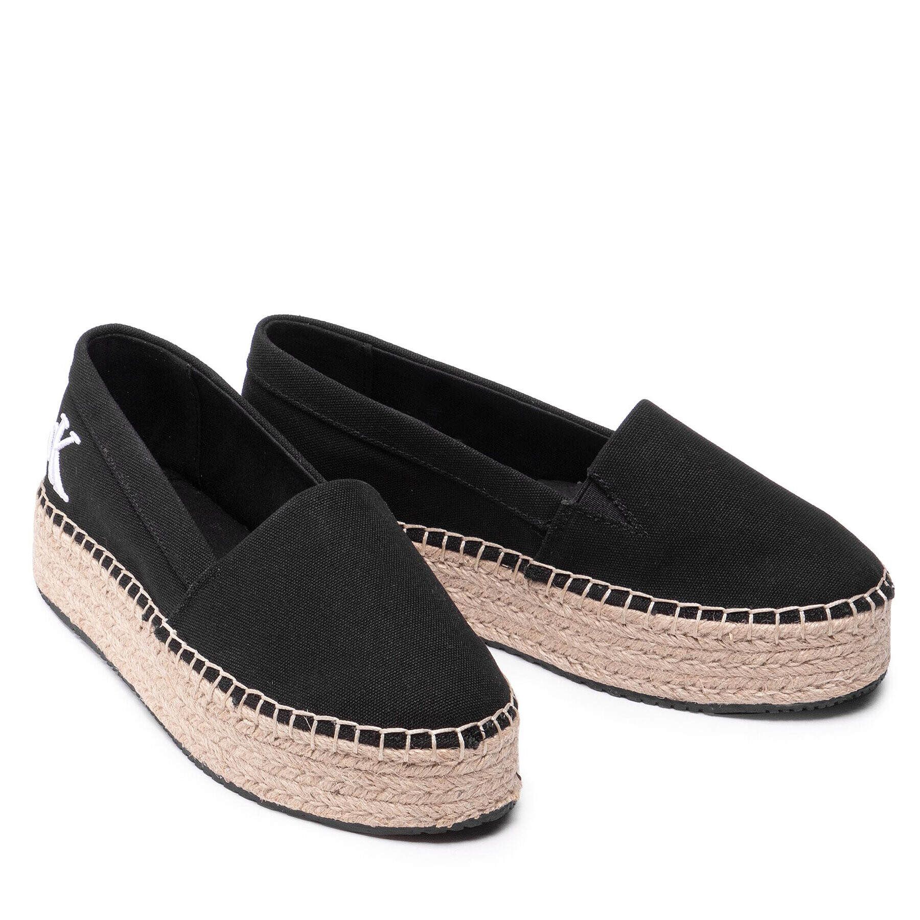 Calvin Klein Jeans Espadrilky Flatform Espadrille YW0YW00661 Čierna - Pepit.sk