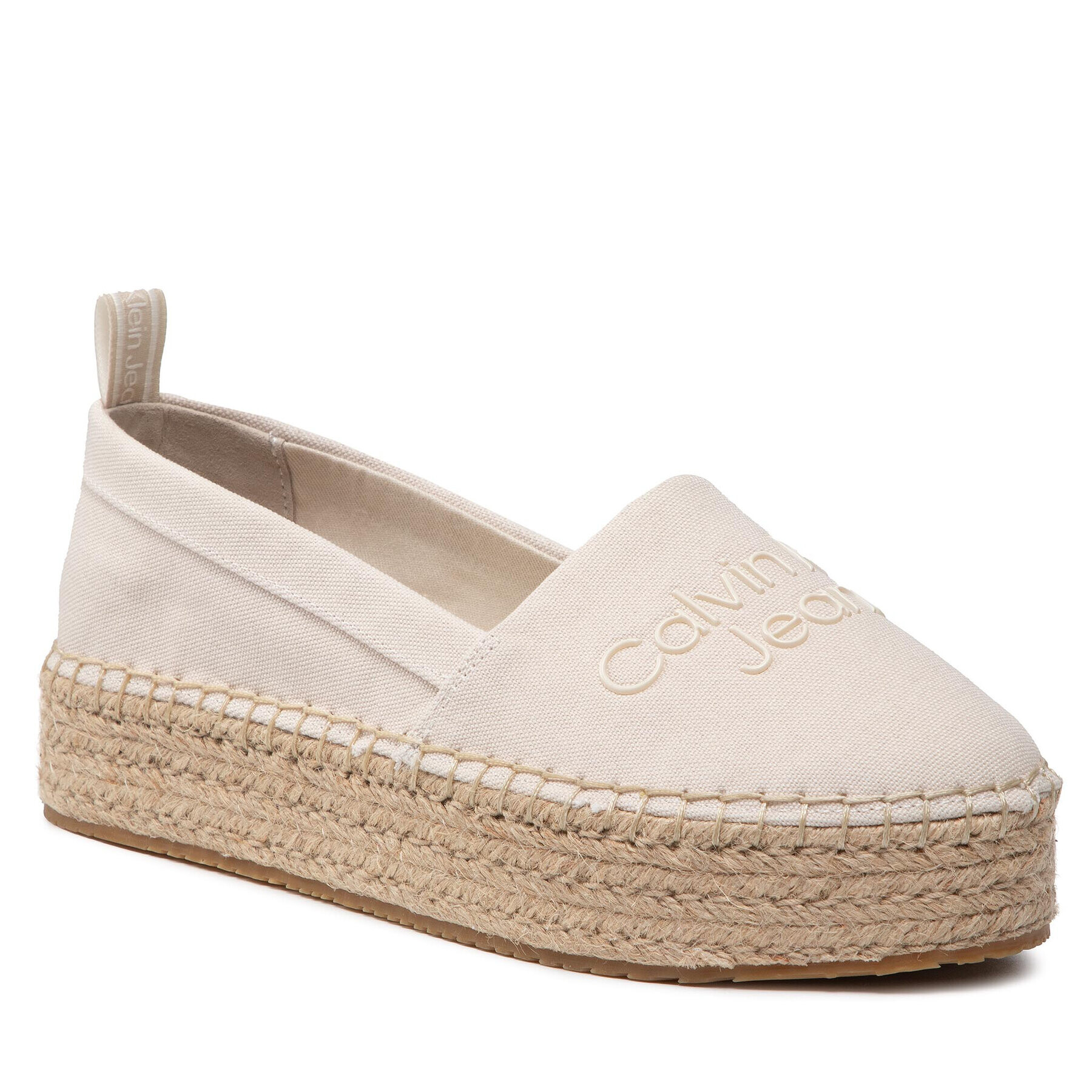 Calvin Klein Jeans Espadrilky Flatform Espadrilles YW0YW00579 Béžová - Pepit.sk