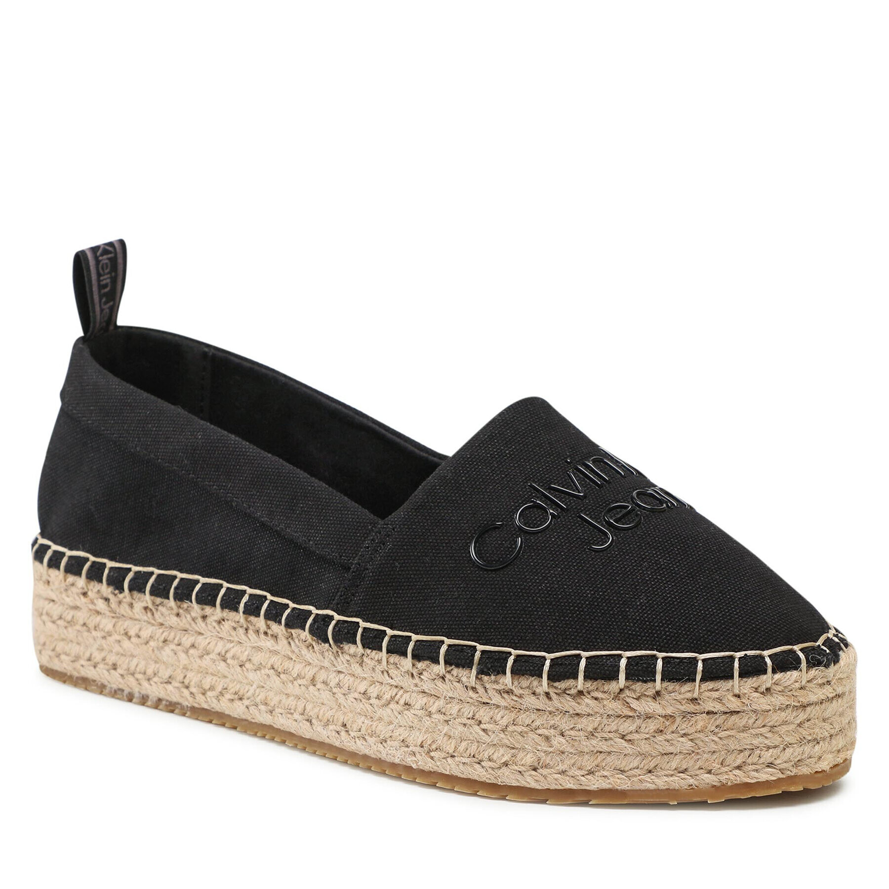 Calvin Klein Jeans Espadrilky Flatform Espadrilles YW0YW00579 Čierna - Pepit.sk