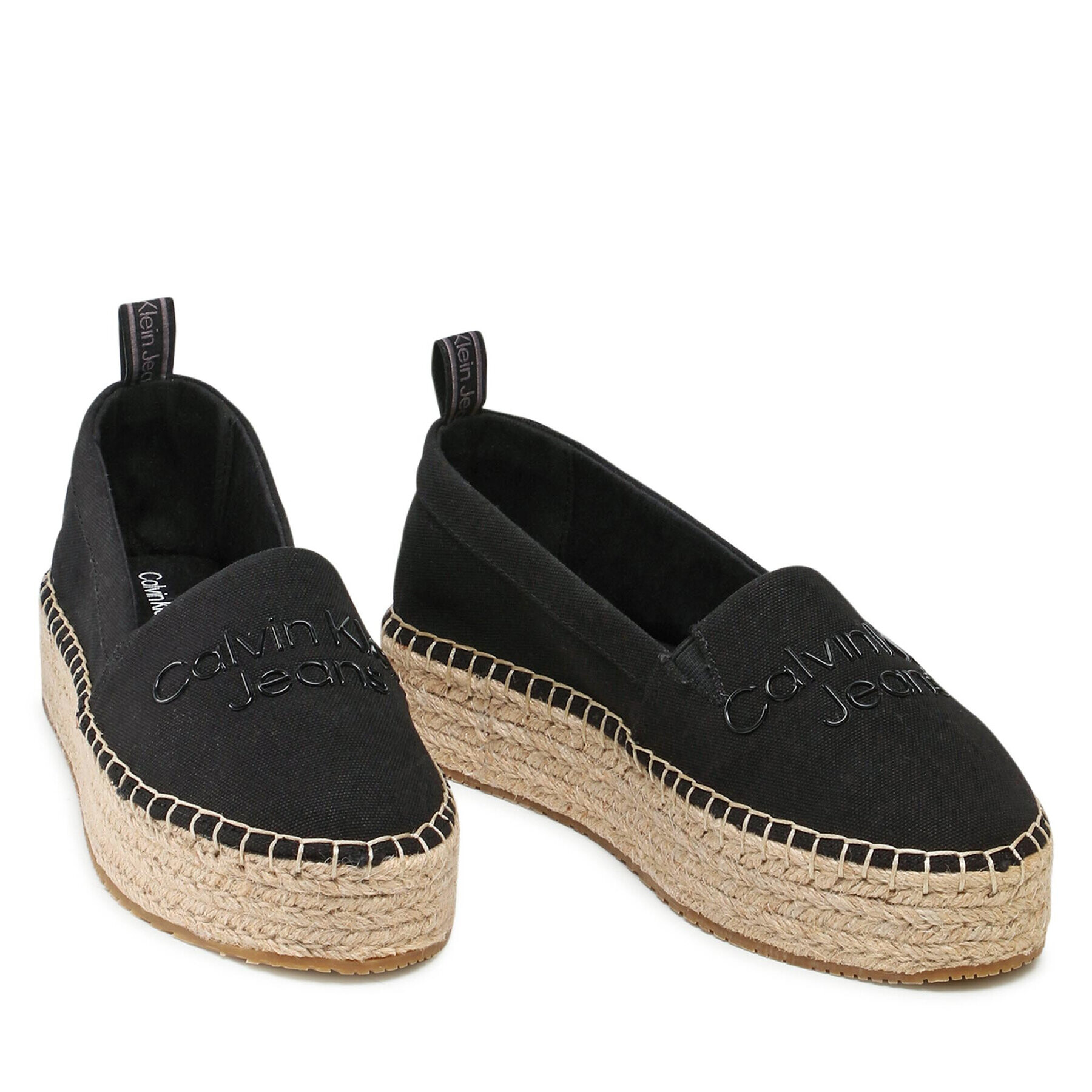 Calvin Klein Jeans Espadrilky Flatform Espadrilles YW0YW00579 Čierna - Pepit.sk