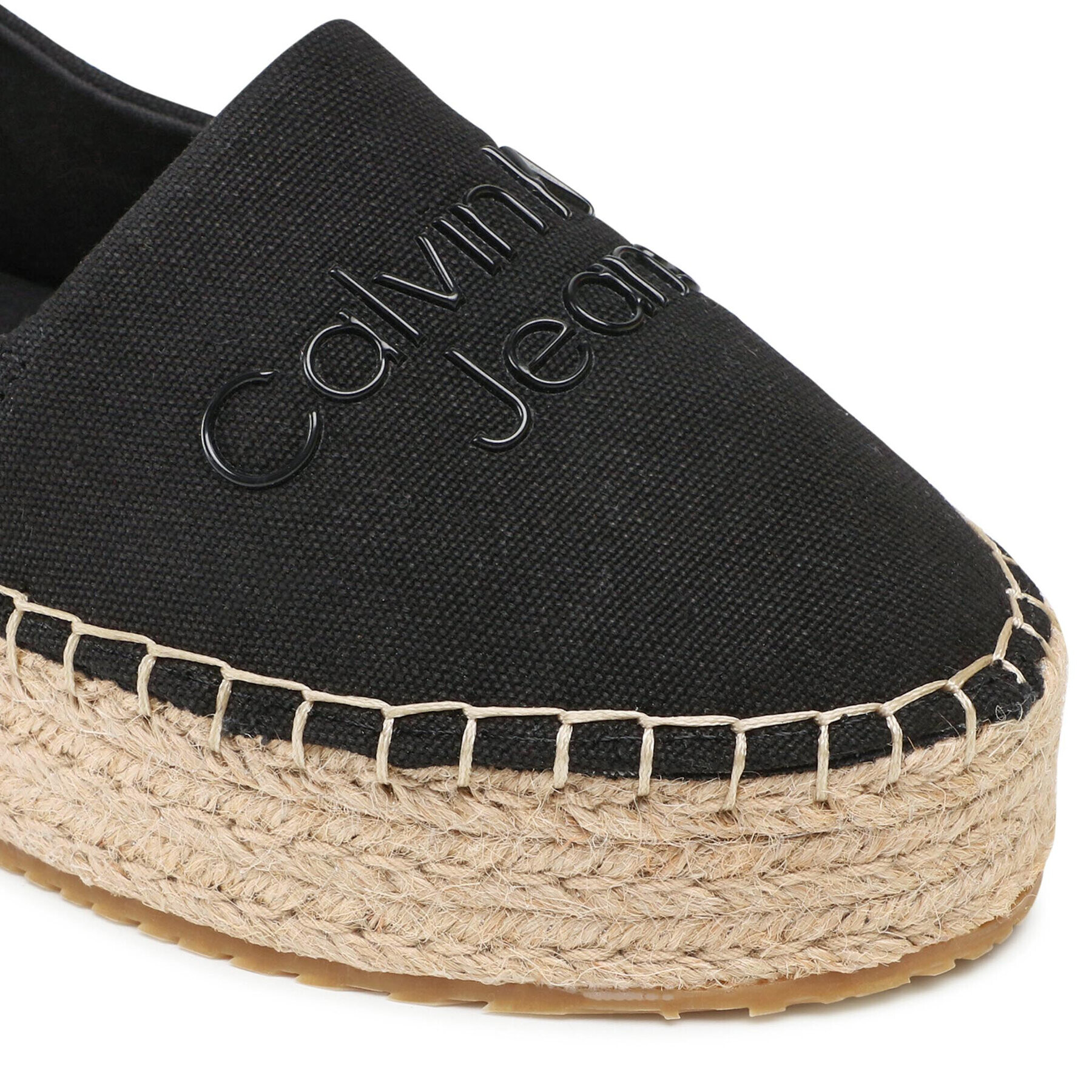 Calvin Klein Jeans Espadrilky Flatform Espadrilles YW0YW00579 Čierna - Pepit.sk