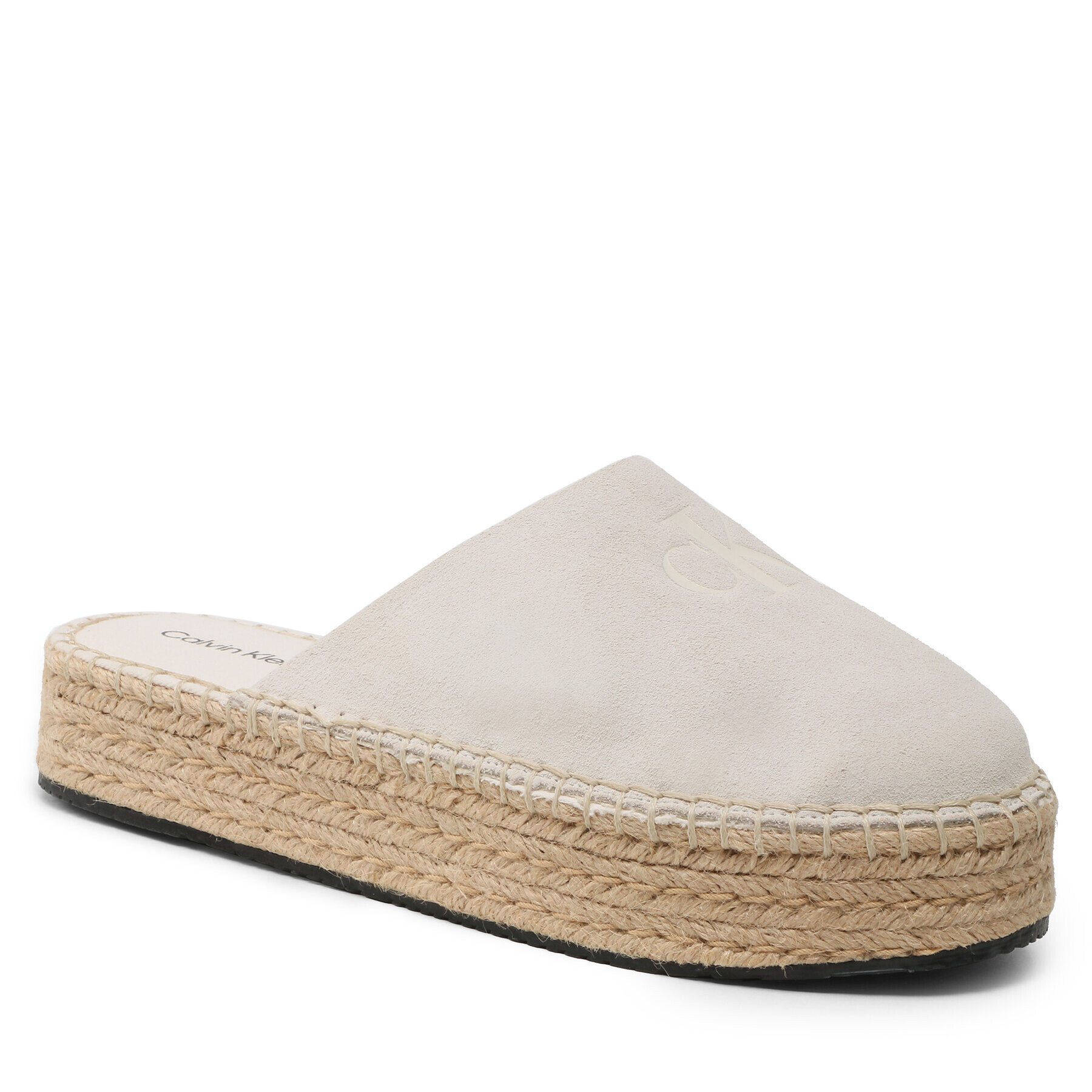 Calvin Klein Jeans Espadrilky Flatform Rope Mule Su Con YW0YW00986 Biela - Pepit.sk