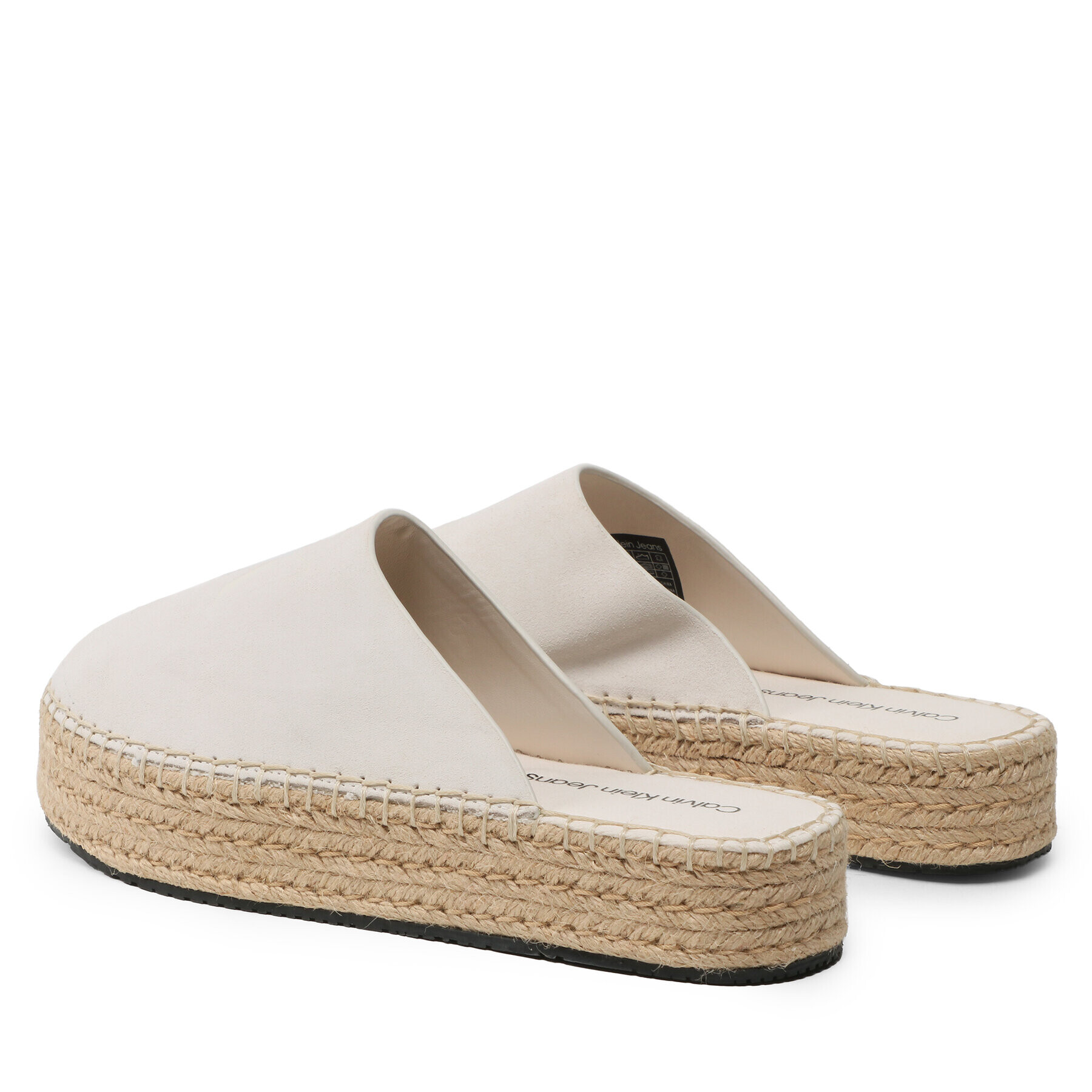 Calvin Klein Jeans Espadrilky Flatform Rope Mule Su Con YW0YW00986 Biela - Pepit.sk