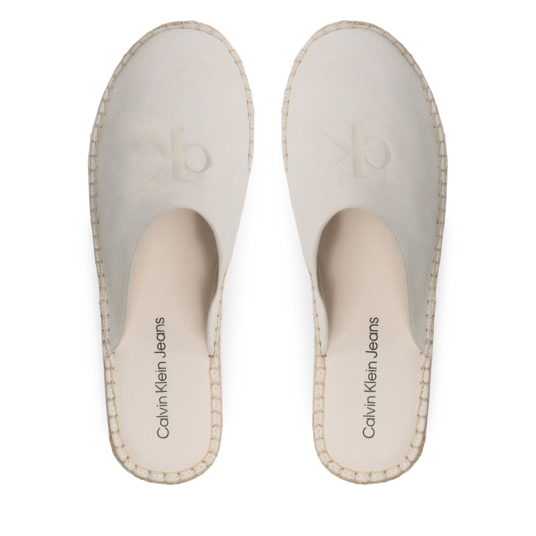 Calvin Klein Jeans Espadrilky Flatform Rope Mule Su Con YW0YW00986 Biela - Pepit.sk