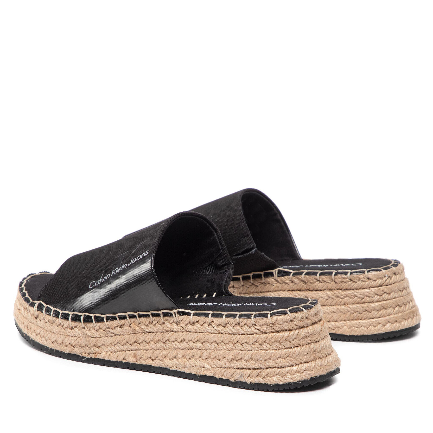 Calvin Klein Jeans Espadrilky Sporty Wedge Sandal Monogram YW0YW00566 Čierna - Pepit.sk