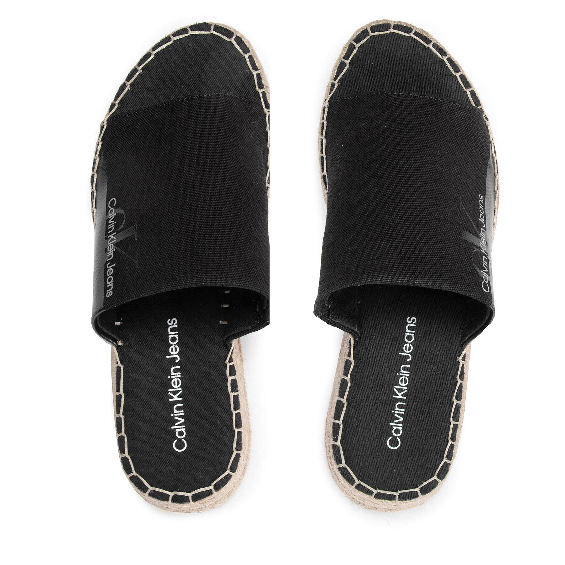 Calvin Klein Jeans Espadrilky Sporty Wedge Sandal Monogram YW0YW00566 Čierna - Pepit.sk