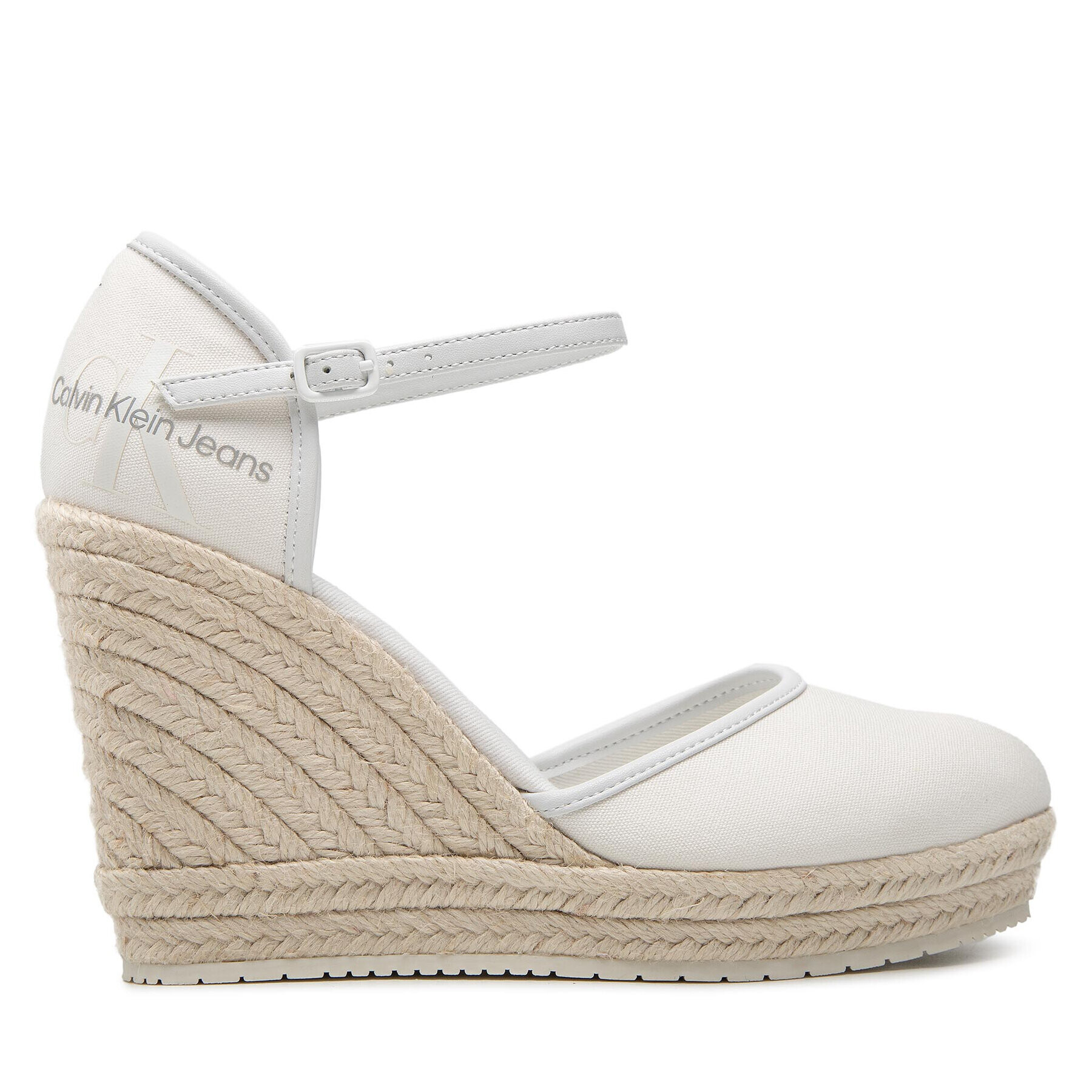 Calvin Klein Jeans Espadrilky Wedge Sandal Close Toe Co YW0YW00569 Biela - Pepit.sk