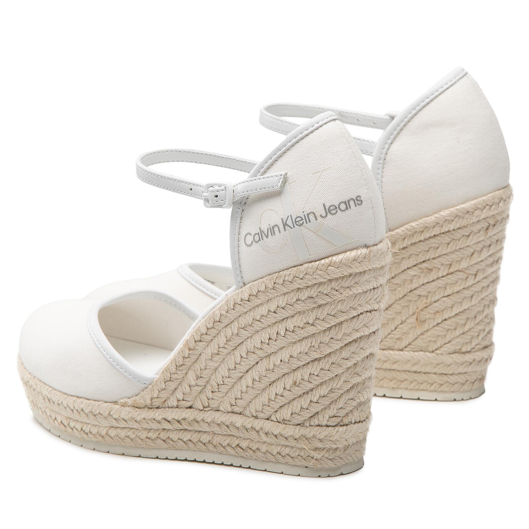 Calvin Klein Jeans Espadrilky Wedge Sandal Close Toe Co YW0YW00569 Biela - Pepit.sk