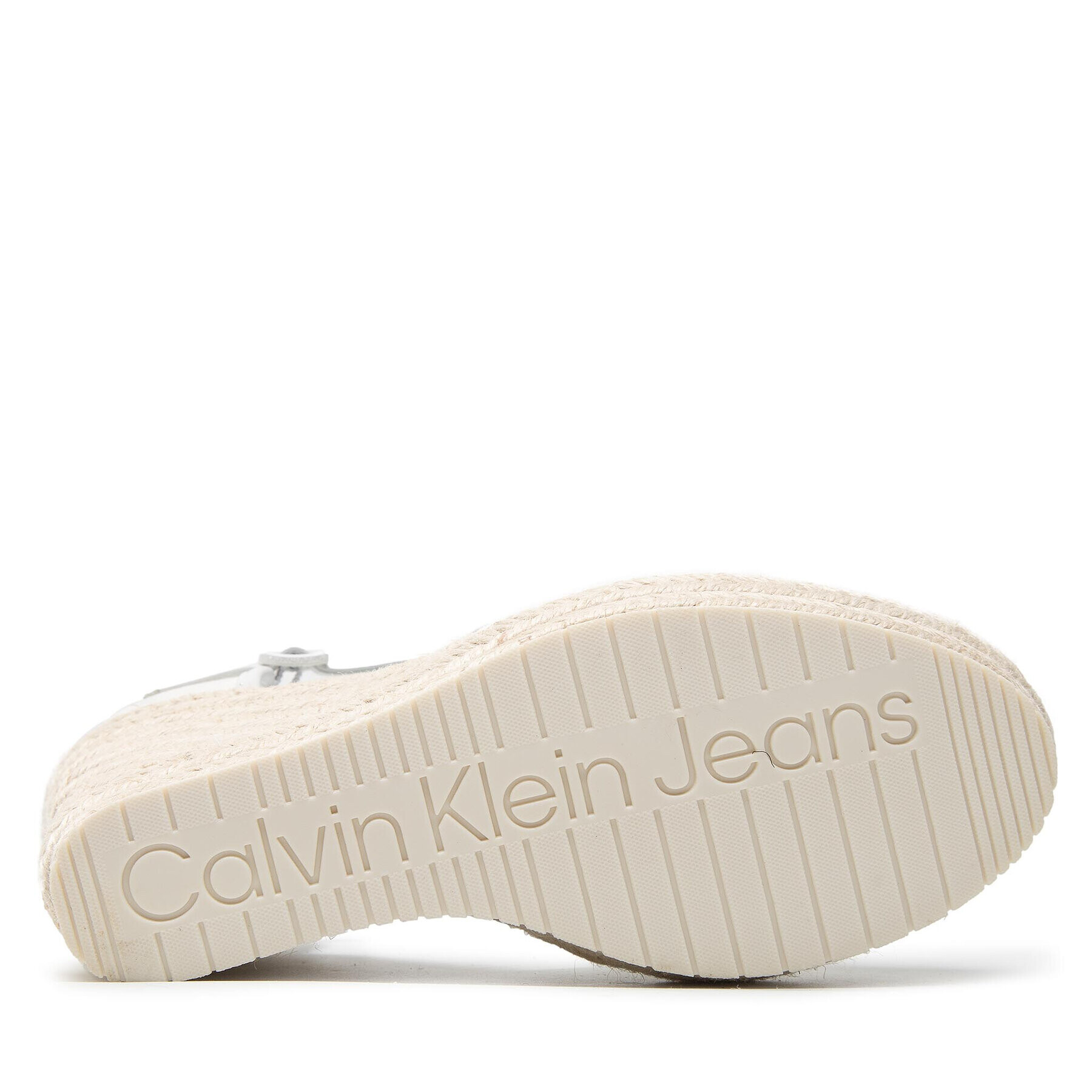 Calvin Klein Jeans Espadrilky Wedge Sandal Close Toe Co YW0YW00569 Biela - Pepit.sk