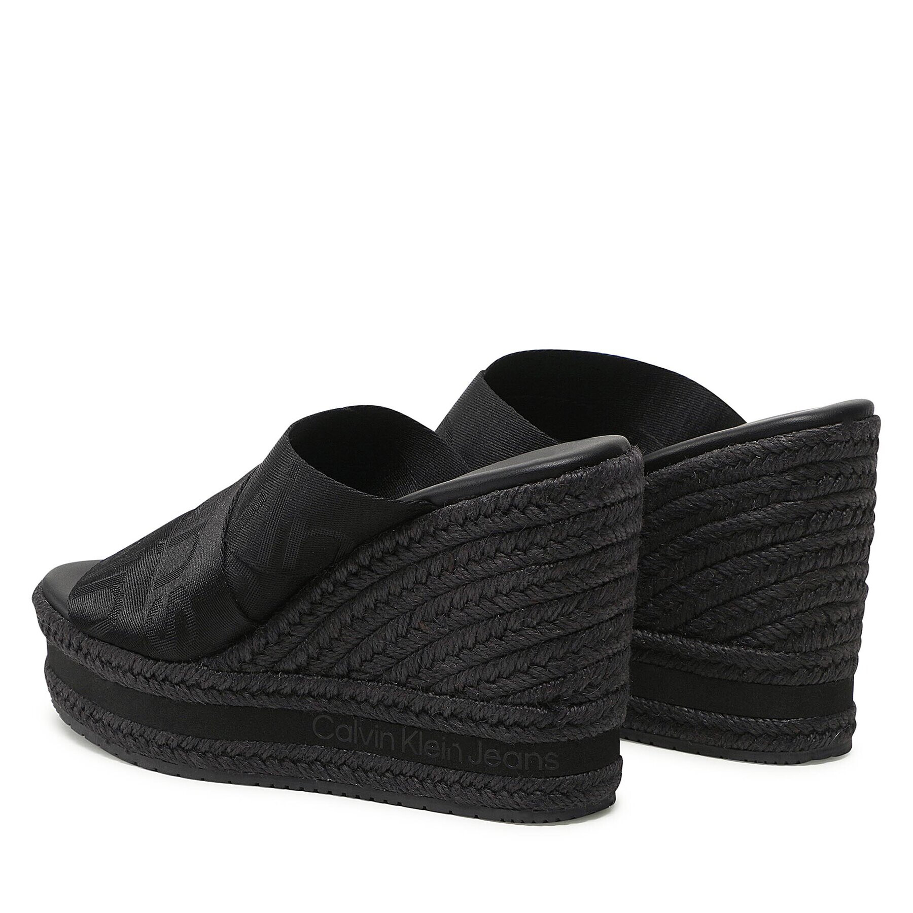 Calvin Klein Jeans Espadrilky Wedge Sandal Webbing YW0YW00961 Čierna - Pepit.sk